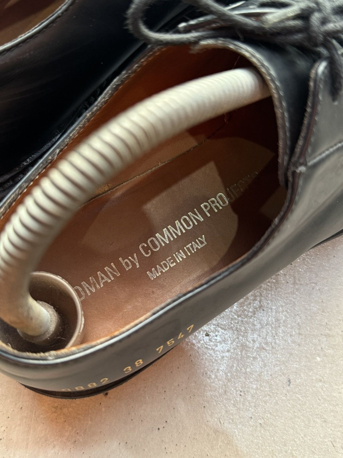 Common Projects Common Projects Lug Sole Derby Shoes Shine Black Size US 6 / EU 39 - 7 Thumbnail