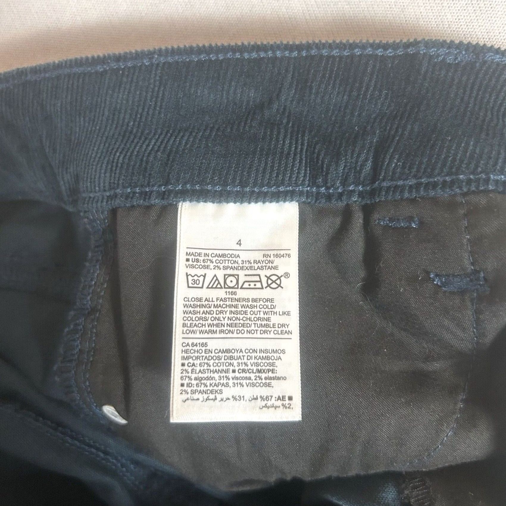 Old Navy Old Navy Rockstar Super Skinny Corduroy Pants Womens 4 Green Dark Wash Mid Rise Chino Stretch Pockets Casual Size 27" / US 4 / IT 40 - 5 Thumbnail