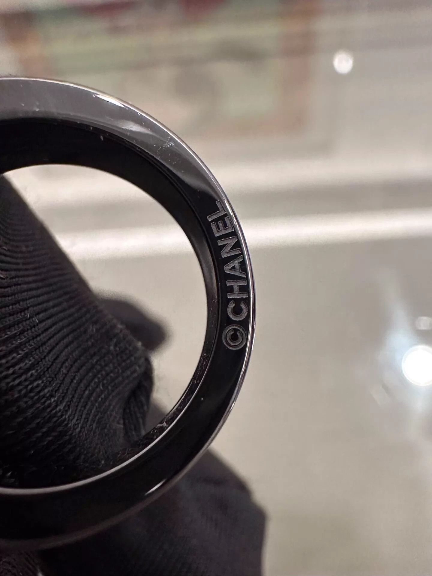 Chanel Chanel Ultra Black Ceramic Diamond-Set Ring Size 50 New Size ONE SIZE - 6 Thumbnail