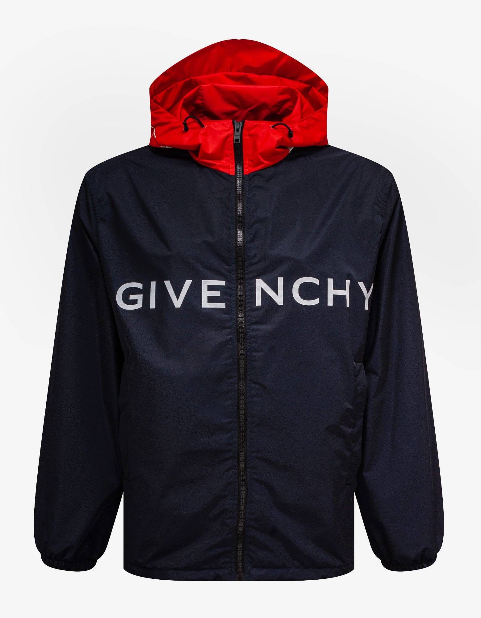 Image of Givenchy Blue Logo Windbreaker Size 46, Men's