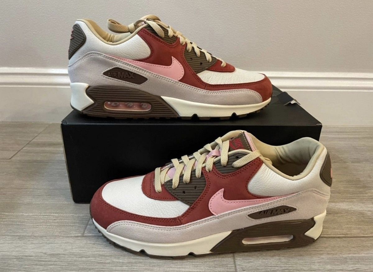 Nike DQM Nike Air Max 90 Bacon Sail Sheen Straw Medium Brown 12 Size US 12 / EU 45 - 1 Thumbnail