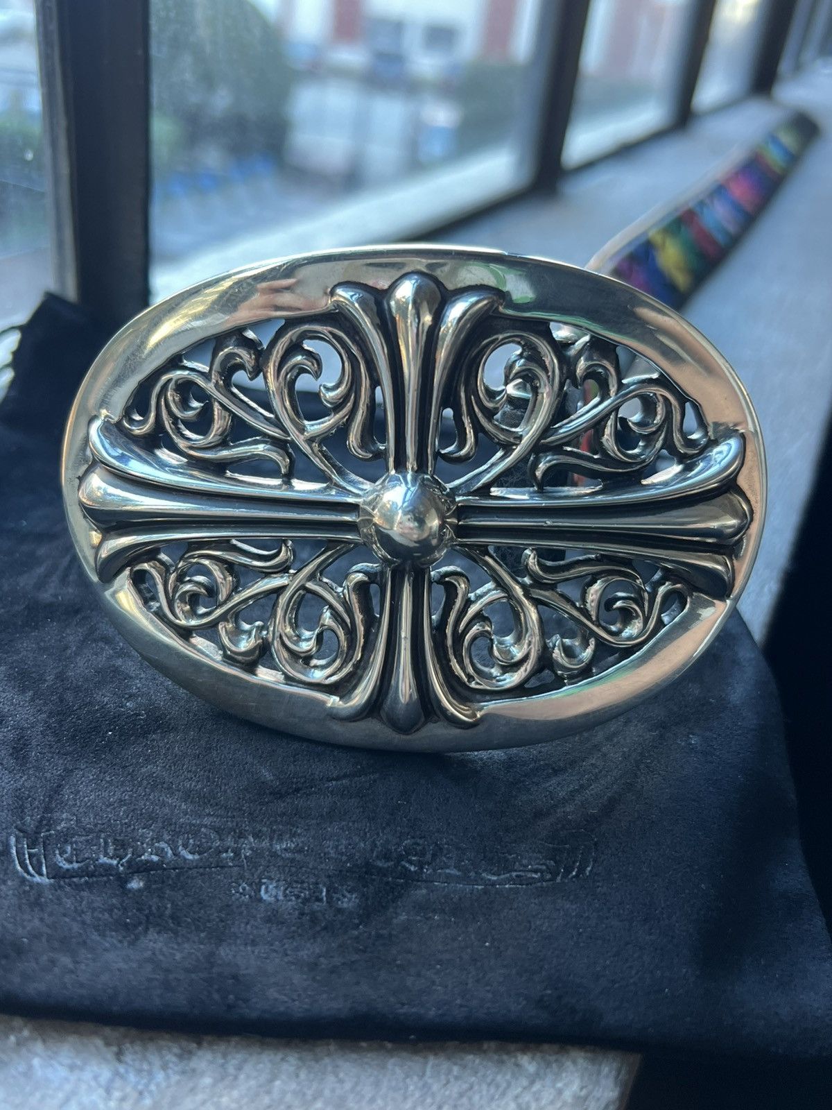 Chrome Hearts SOLD Chrome Hearts Multi Colored Belt Strap with Oval XL Size ONE SIZE - 9 Thumbnail