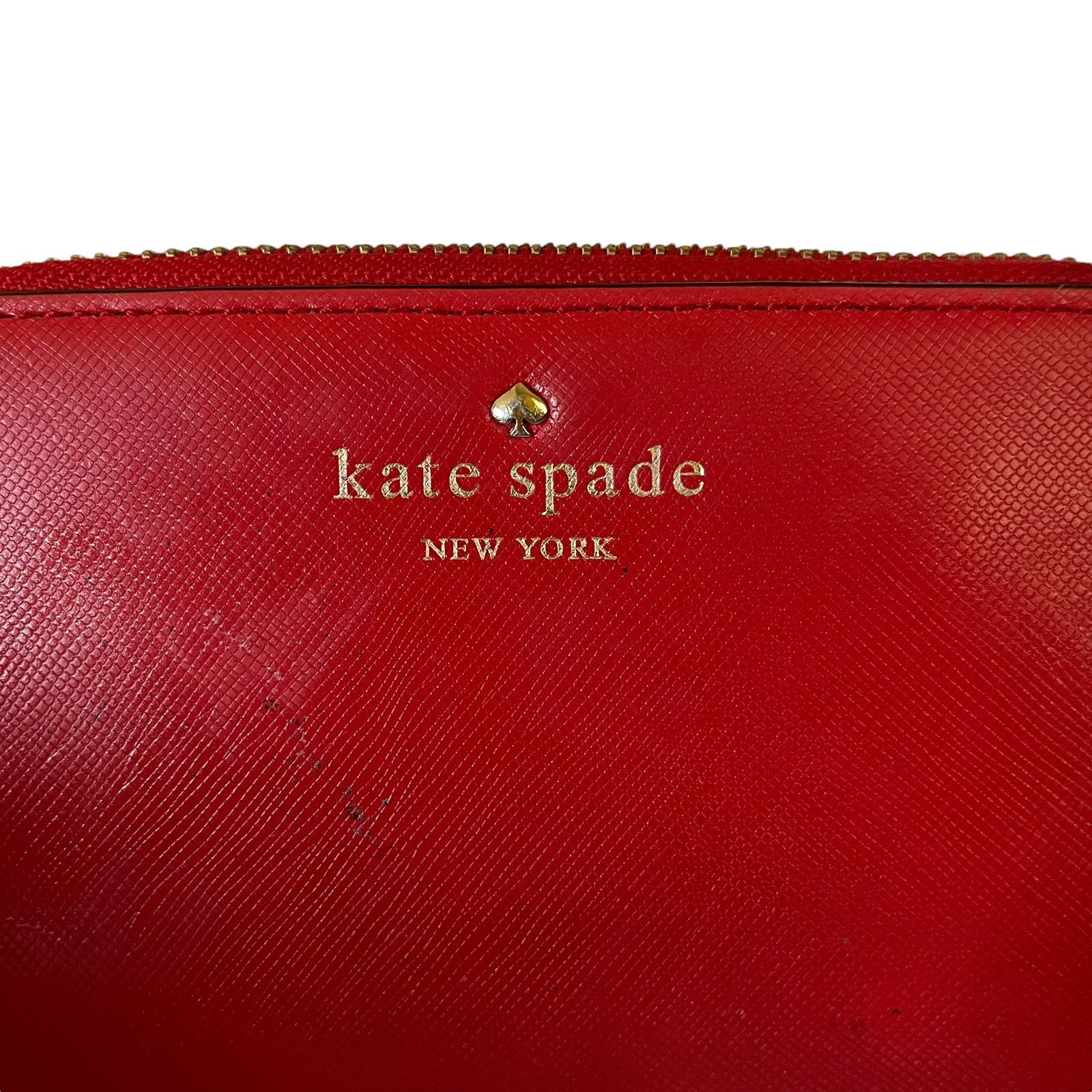 Kate Spade Kate Spade Red Saffiano Leather Zip-Around Wristlet Wallet Size ONE SIZE - 8 Thumbnail