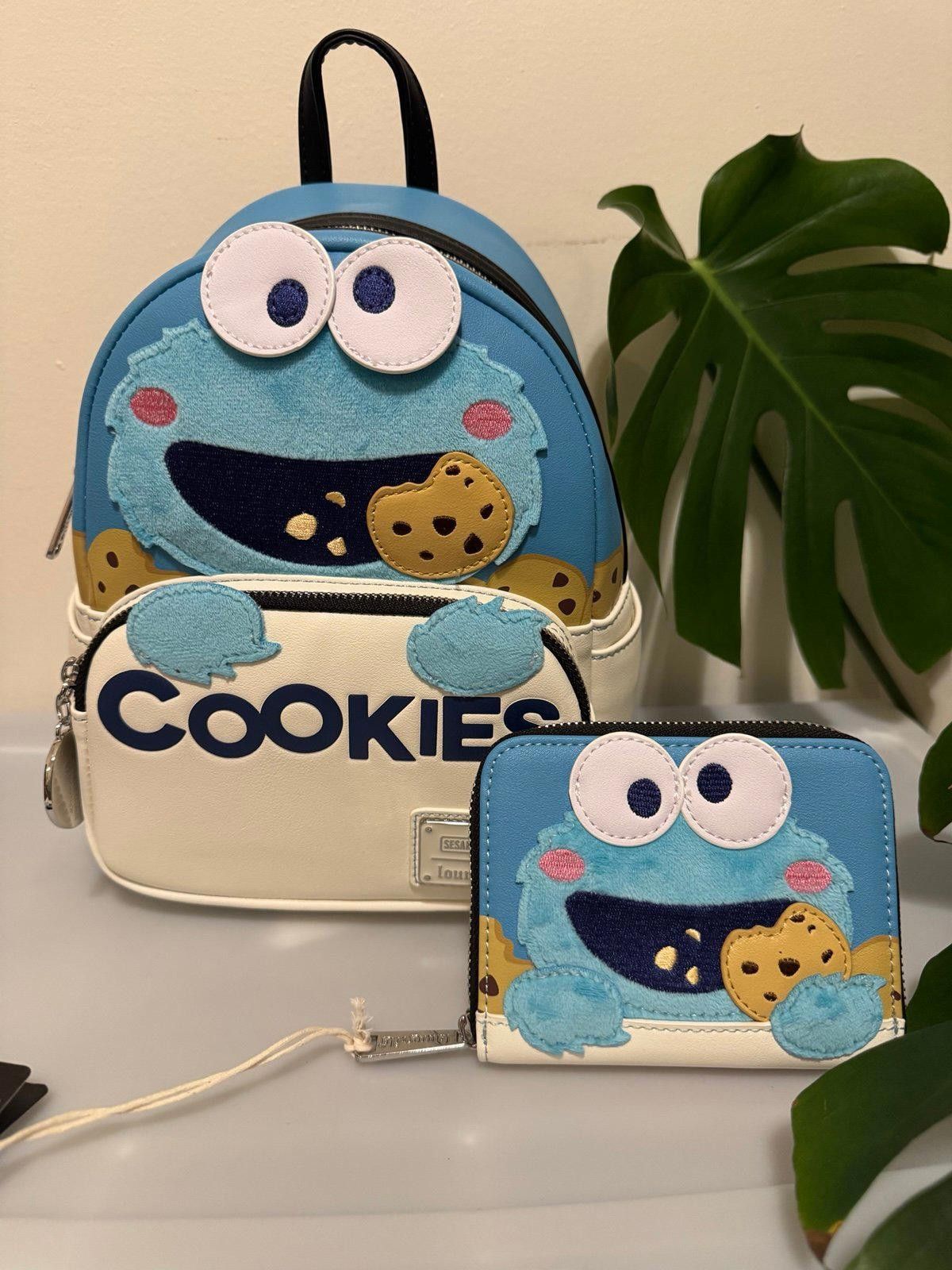 Loungefly Ss Cookie Monster Cosplay Mini Backpack & Wallet in Blue, Women's