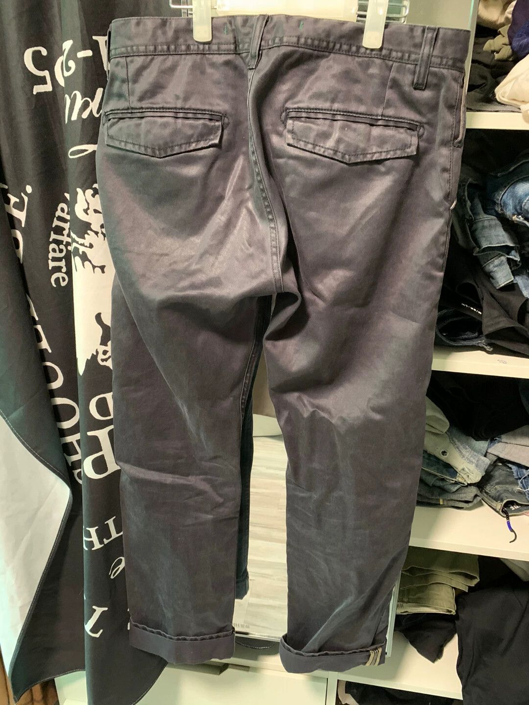 Scarti-Lab scarti-lab navy chinos 32W luster retro Size US 32 / EU 48 - 3 Thumbnail
