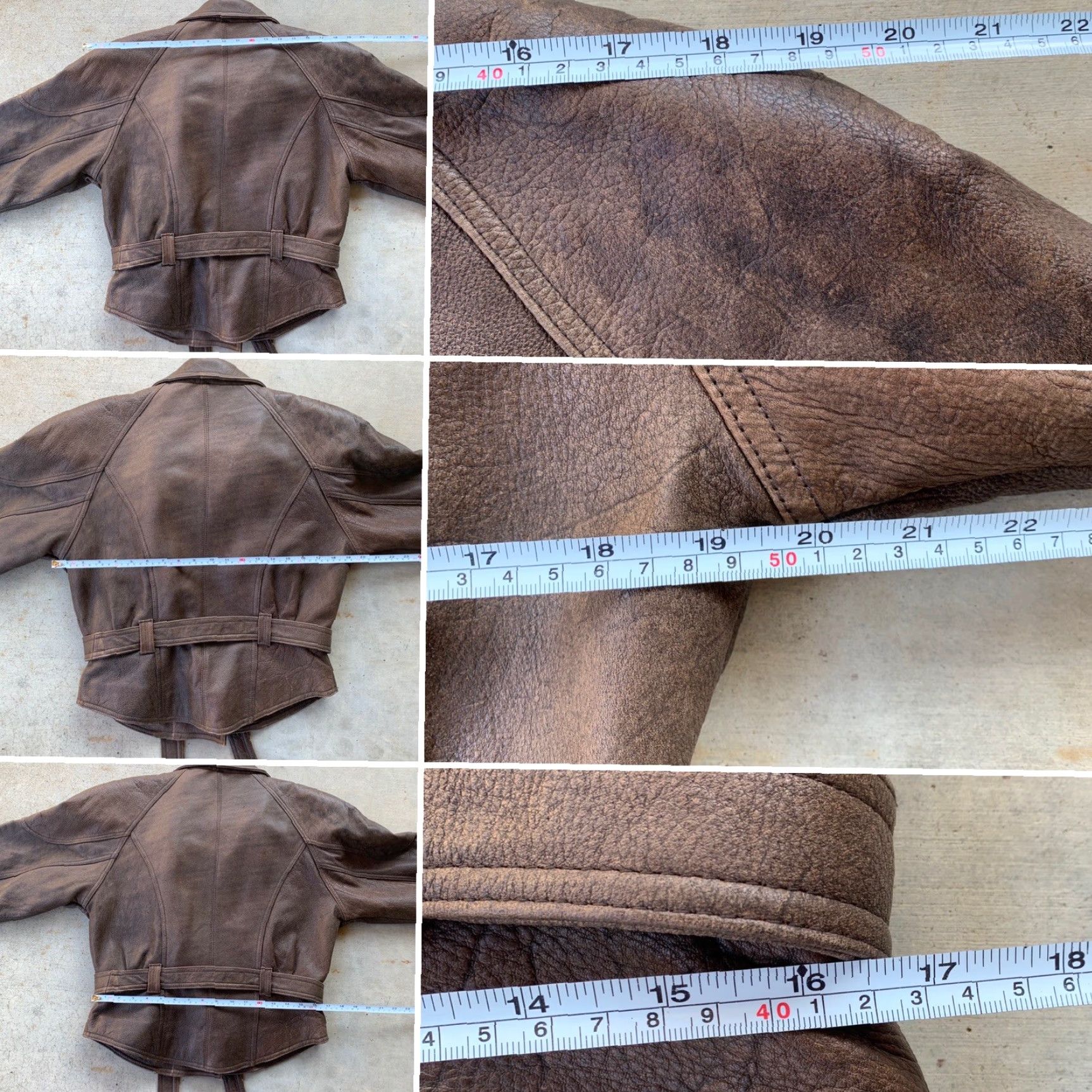 Vintage VINTAGE World Star Leather Moto Jacket Shirt Mens L Brown 1980s 1990s Size L / US 10 / IT 46 - 6 Thumbnail