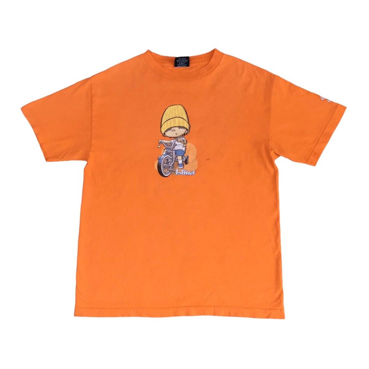 image of Skategang x Vintage Blind Skateboard in Orange, Men's (Size Medium)