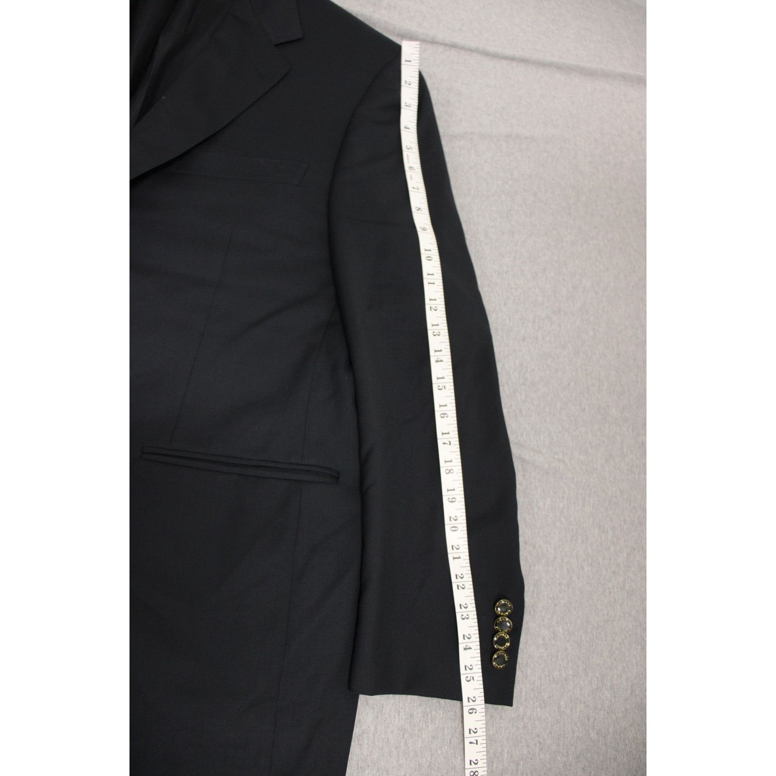 Canali Canali Blazer Mens IT56R / US 46R Black 100% Wool Size 46R - 7 Thumbnail