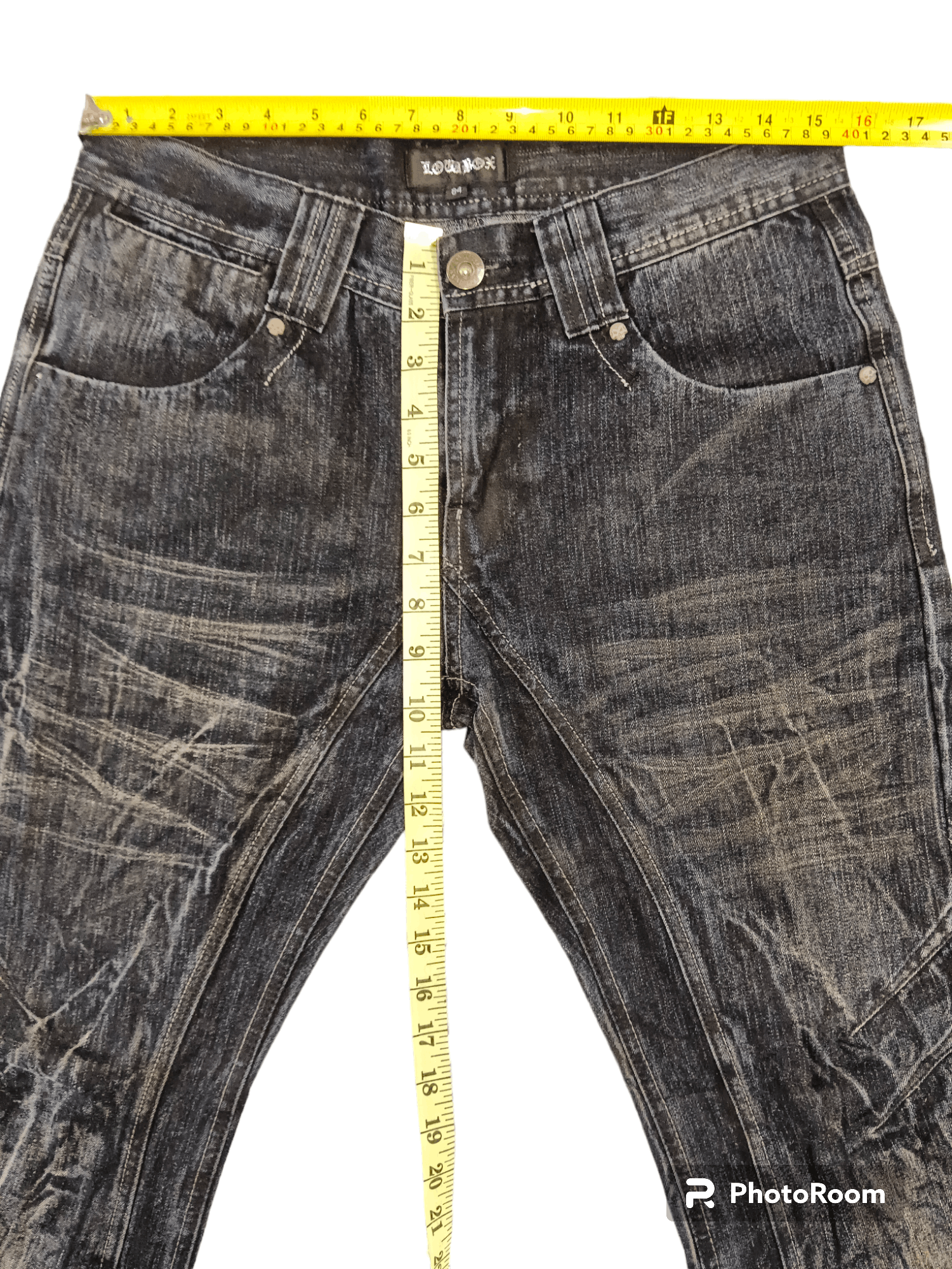 LOWBOX Rare💥 Lowbox Seditionaries Thunder Whiskers Jeans Size US 31 - 11 Thumbnail