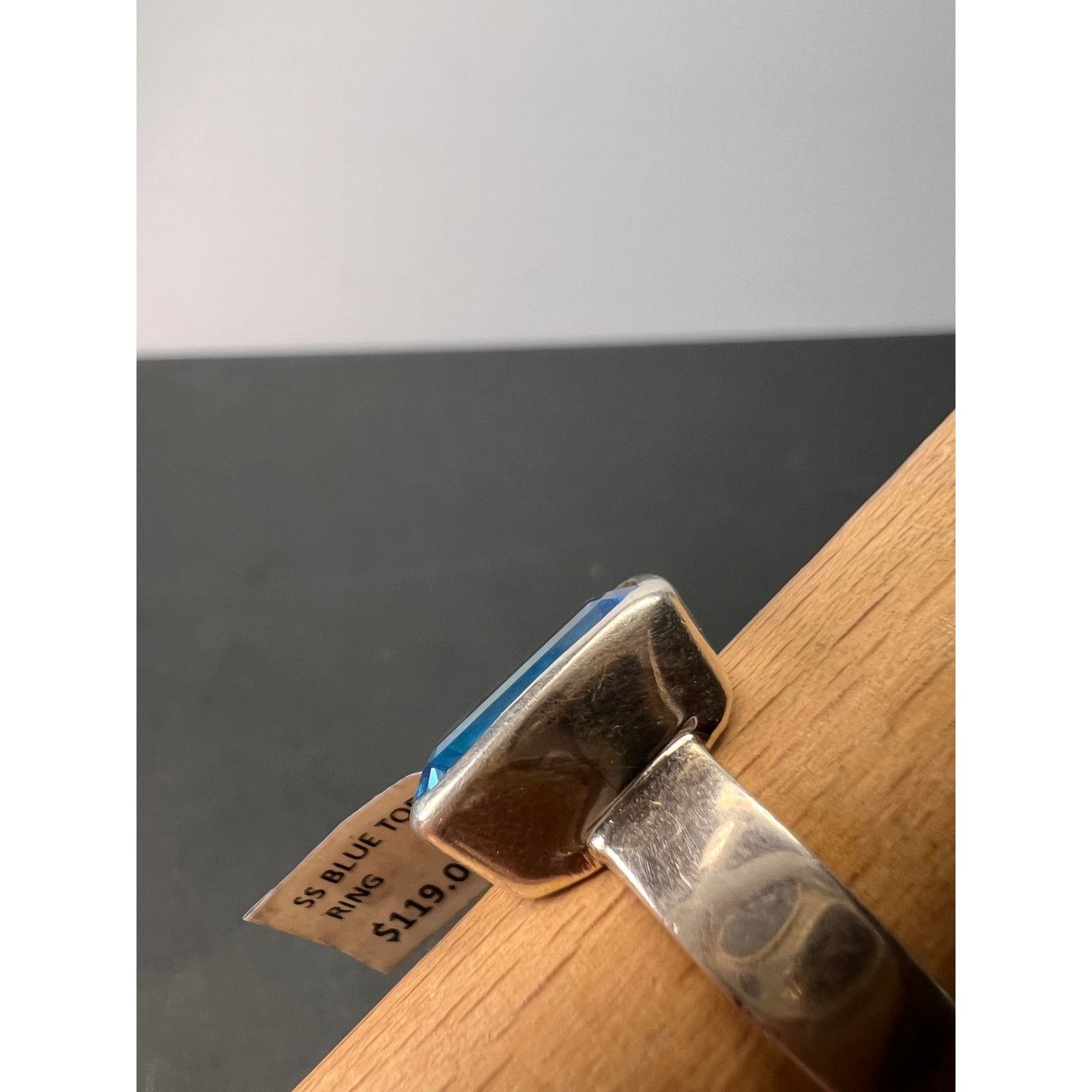 Other NEW Swiss blue topaz sterling silver ring size 10 Size ONE SIZE - 6 Thumbnail