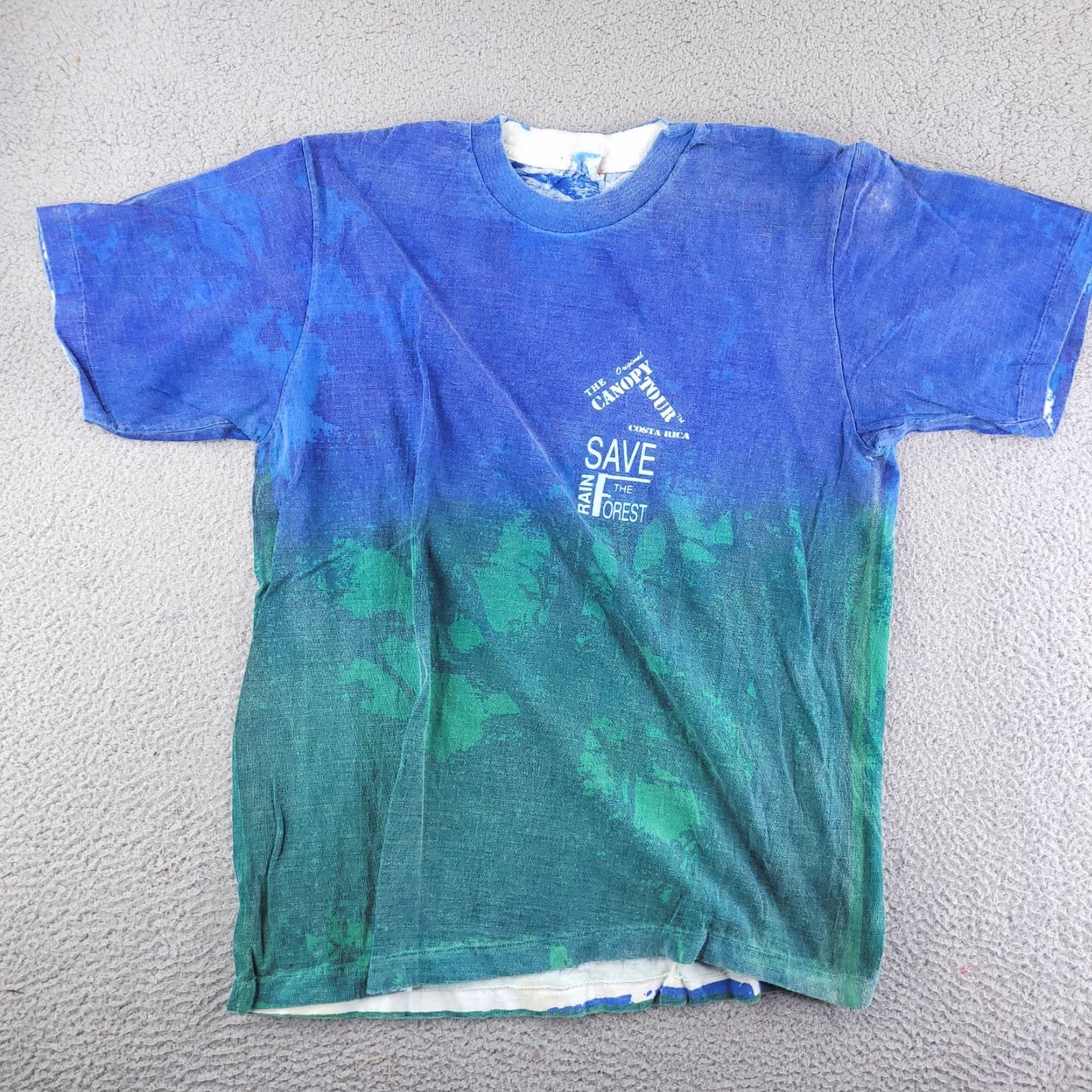 Vintage VINTAGE Canopy Tour Shirt Mens XL Blue Slim Save the Rainforest T-Shirt Short Sleeve Clothing Mens XL Blues Save the Rainforest Shirt Size US XL / EU 56 / 4 - 2 Thumbnail