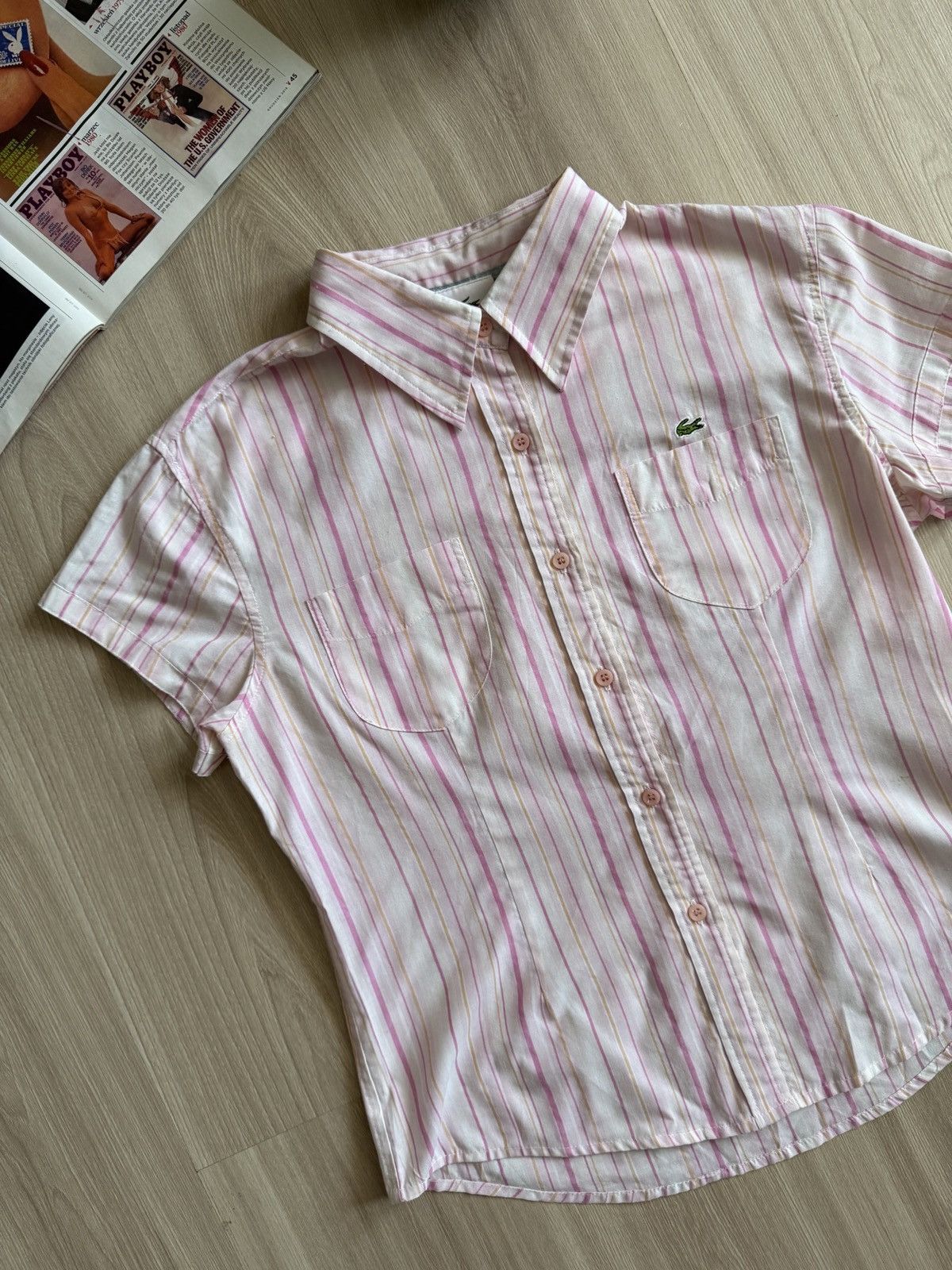 Lacoste Vintage Lacoste Pocket Shirt 90s Size M / US 6-8 / IT 42-44 - 3 Thumbnail