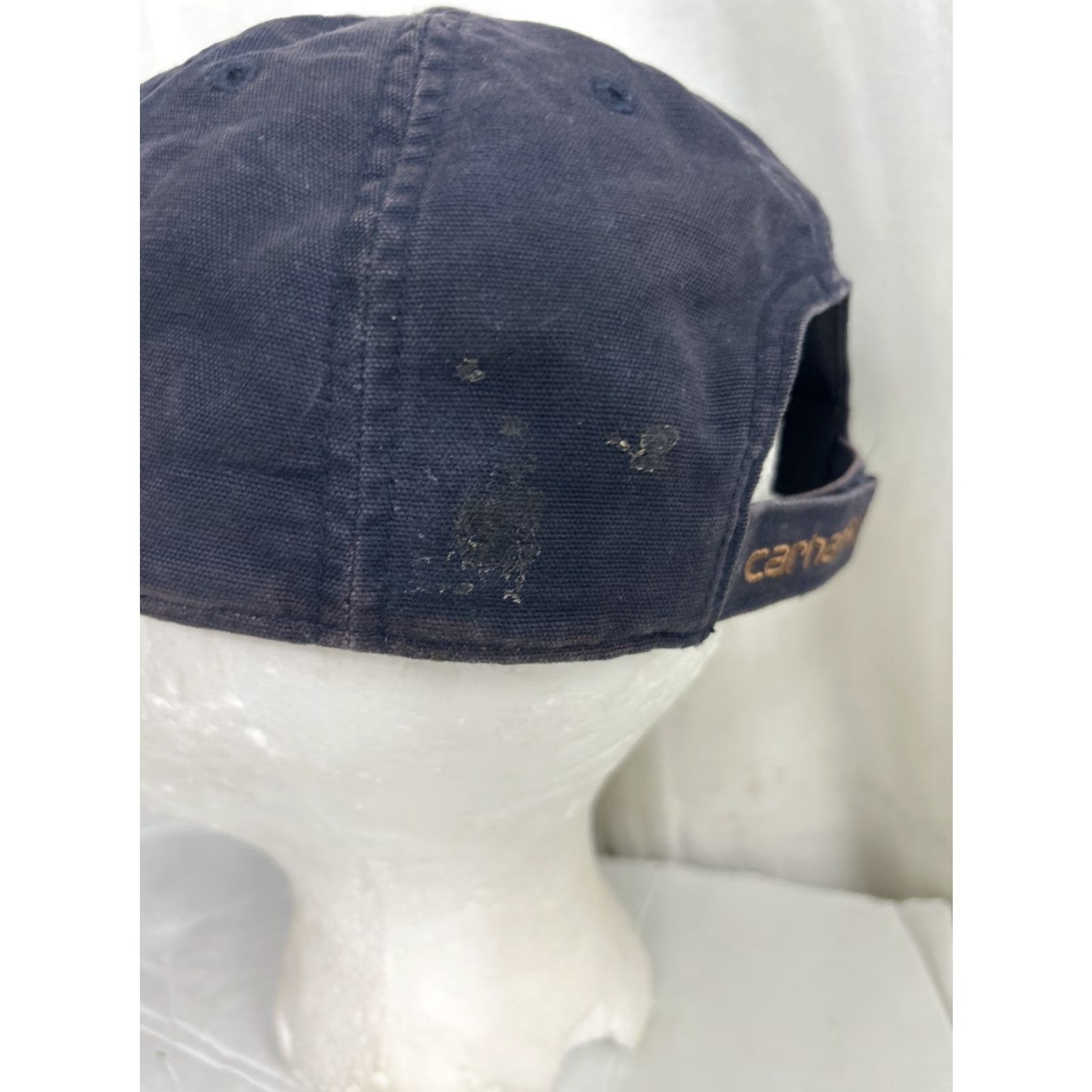 Carhartt VINTAGE Carhartt Blue Hat Cap Baseball Adjustable Cotton Canvas Strap Patch Logo Ballcap Men Size ONE SIZE - 7 Thumbnail
