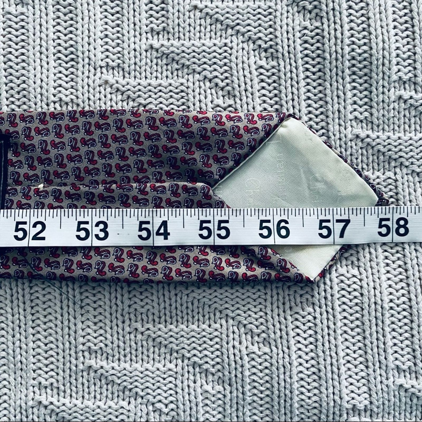 Dior Vintage Christian Dior maroon pattern tie Size ONE SIZE - 5 Thumbnail