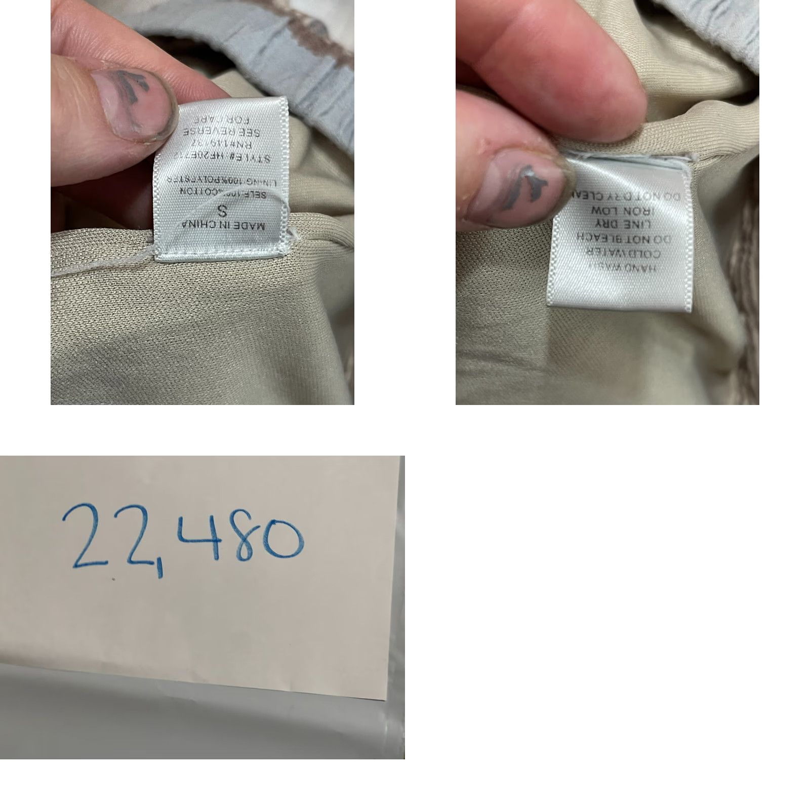 Vintage Fashion on Earth Pants Women Size Small Blue Brown Tie Waist Straight Leg Casual Ank le Size 28" / US 6 / IT 42 - 8 Thumbnail