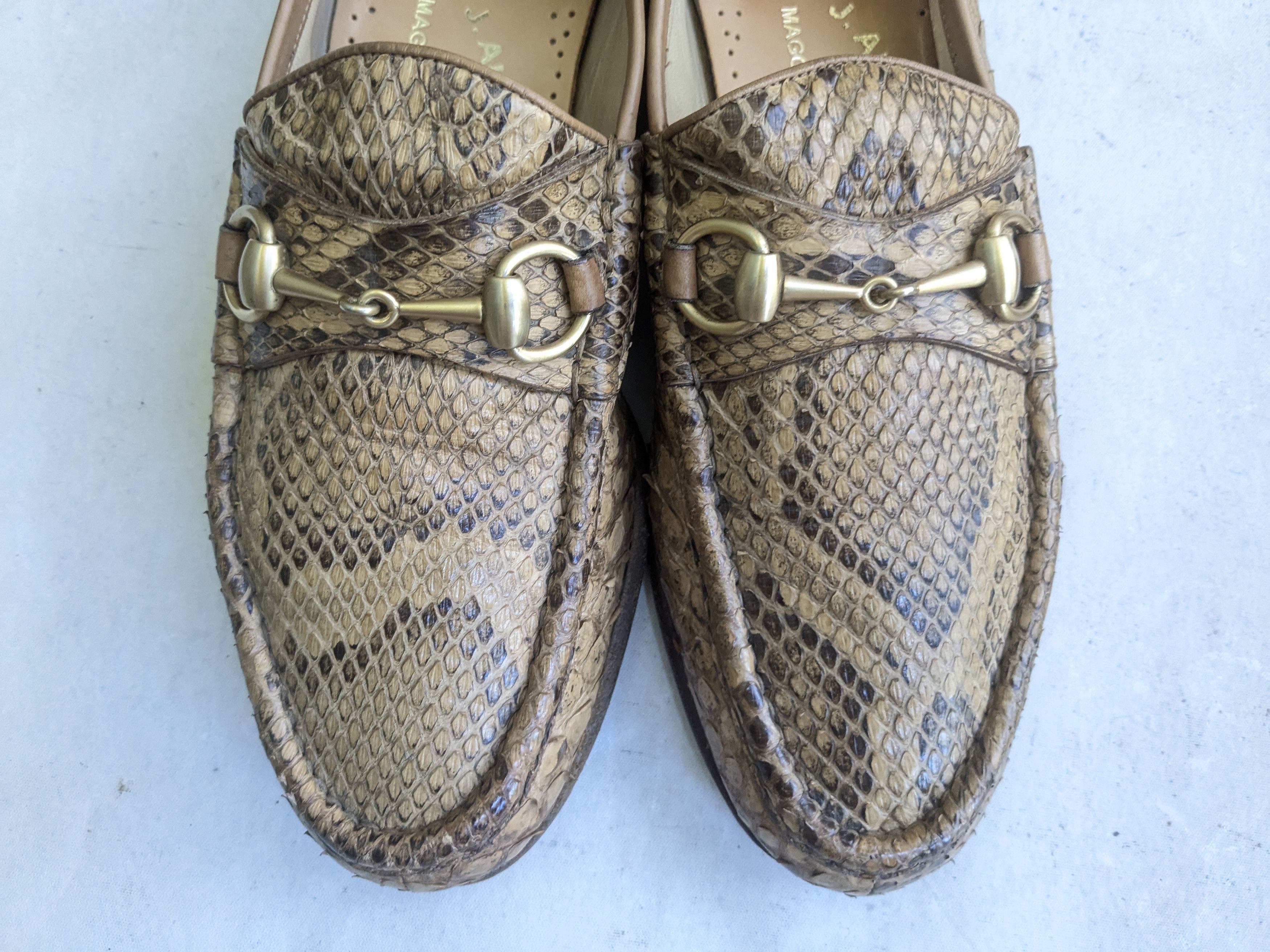 Gucci Gucci Horsebit Loafers Brown Python Snakeskin Leather 10 Size US 10 / EU 43 - 5 Thumbnail