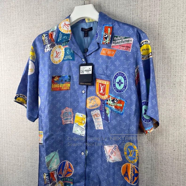 Louis Vuitton Louis Vuitton SS25 Twill Mulberry Silk Full Badge Short Sl Size US S / EU 44-46 / 1 - 2 Thumbnail