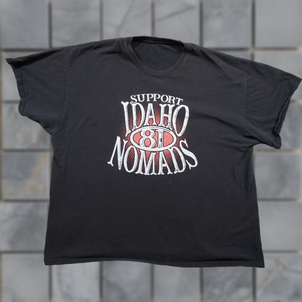 Vintage VINTAGE Idaho 81 Nomads Shirt Mens 3XL XXXL Black Motorcycle Club Graphic Tee Adult Size US XXL / EU 58 / 5 - 1 Thumbnail