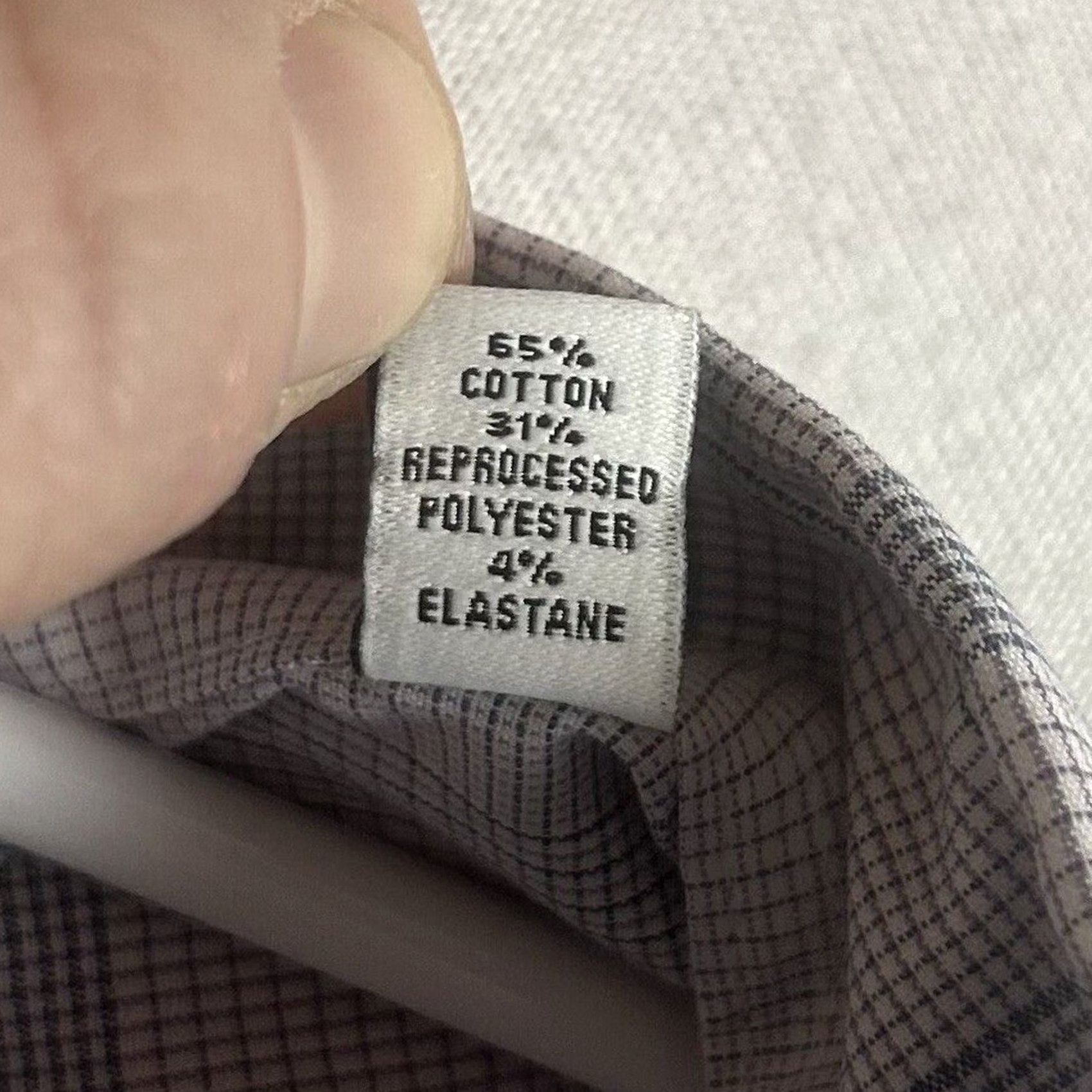 Calvin Klein Calvin Klein Dress Shirt Mens 17.5 XL Regular Fit Wrinkle Free Stretch Blue Plaid Shirt Mens Ladies? No. Size 48R - 7 Thumbnail