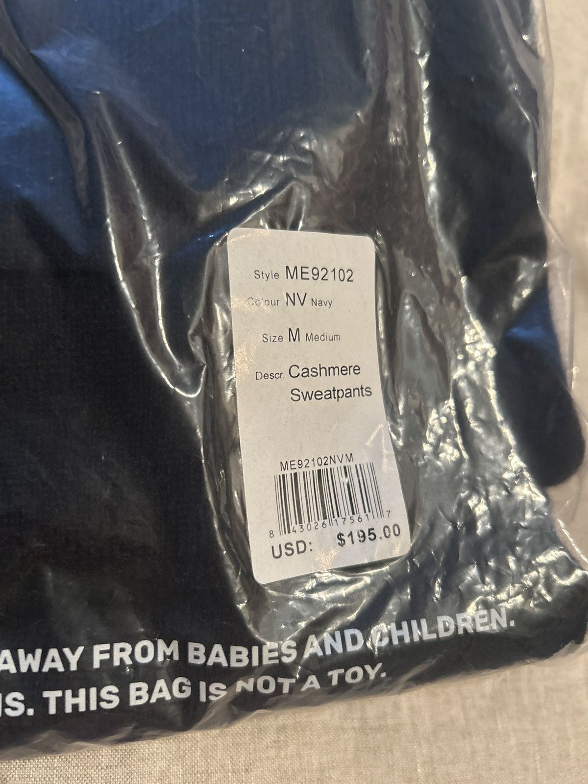NAADAM NWT Size Medium Naadam new Navy Cashmere Sweatpants Size US 33 - 6 Thumbnail
