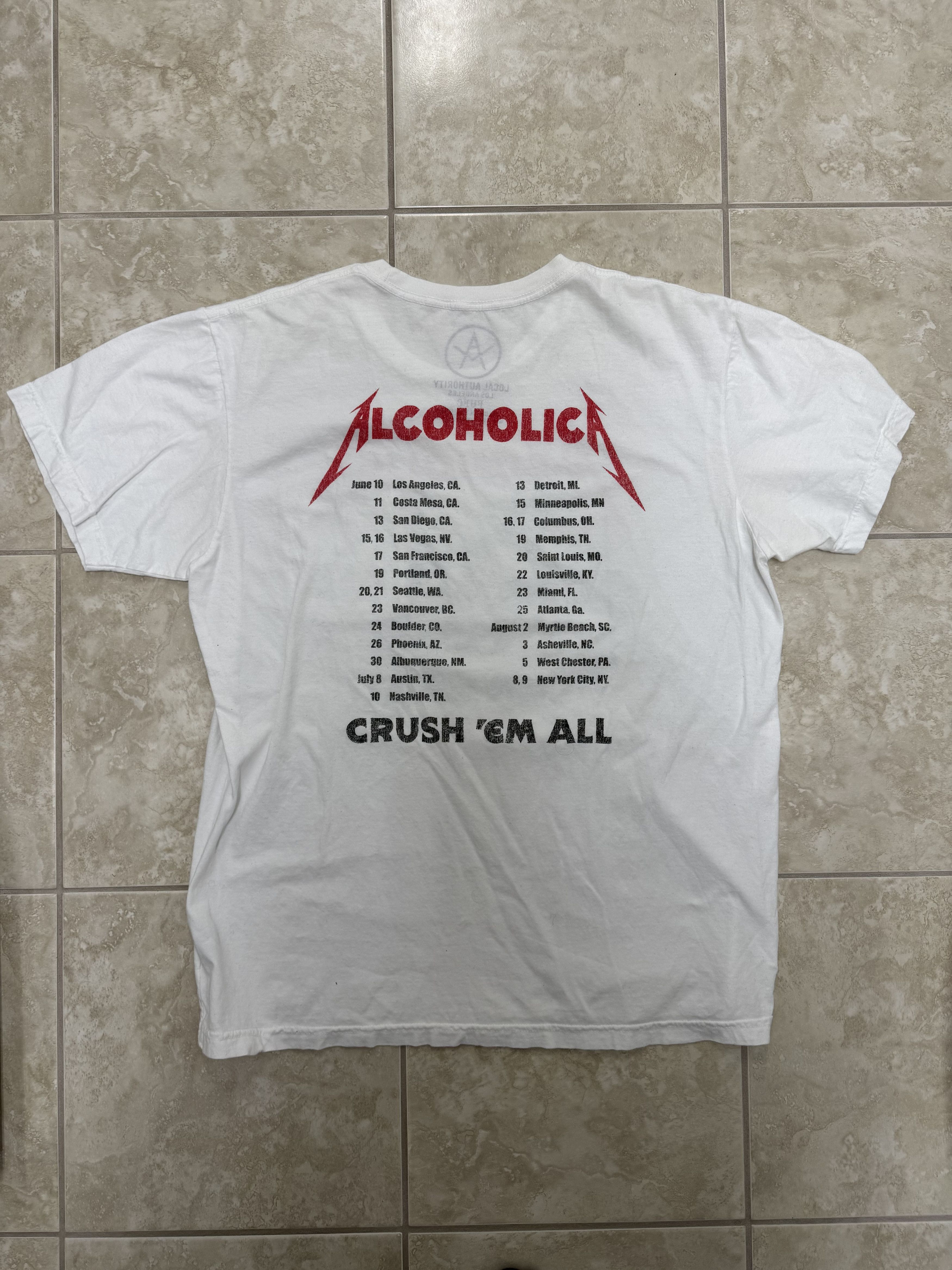 Local Authority Local Authority White Alcoholica Graphic Logo T-Shirt Size US M / EU 48-50 / 2 - 2 Thumbnail