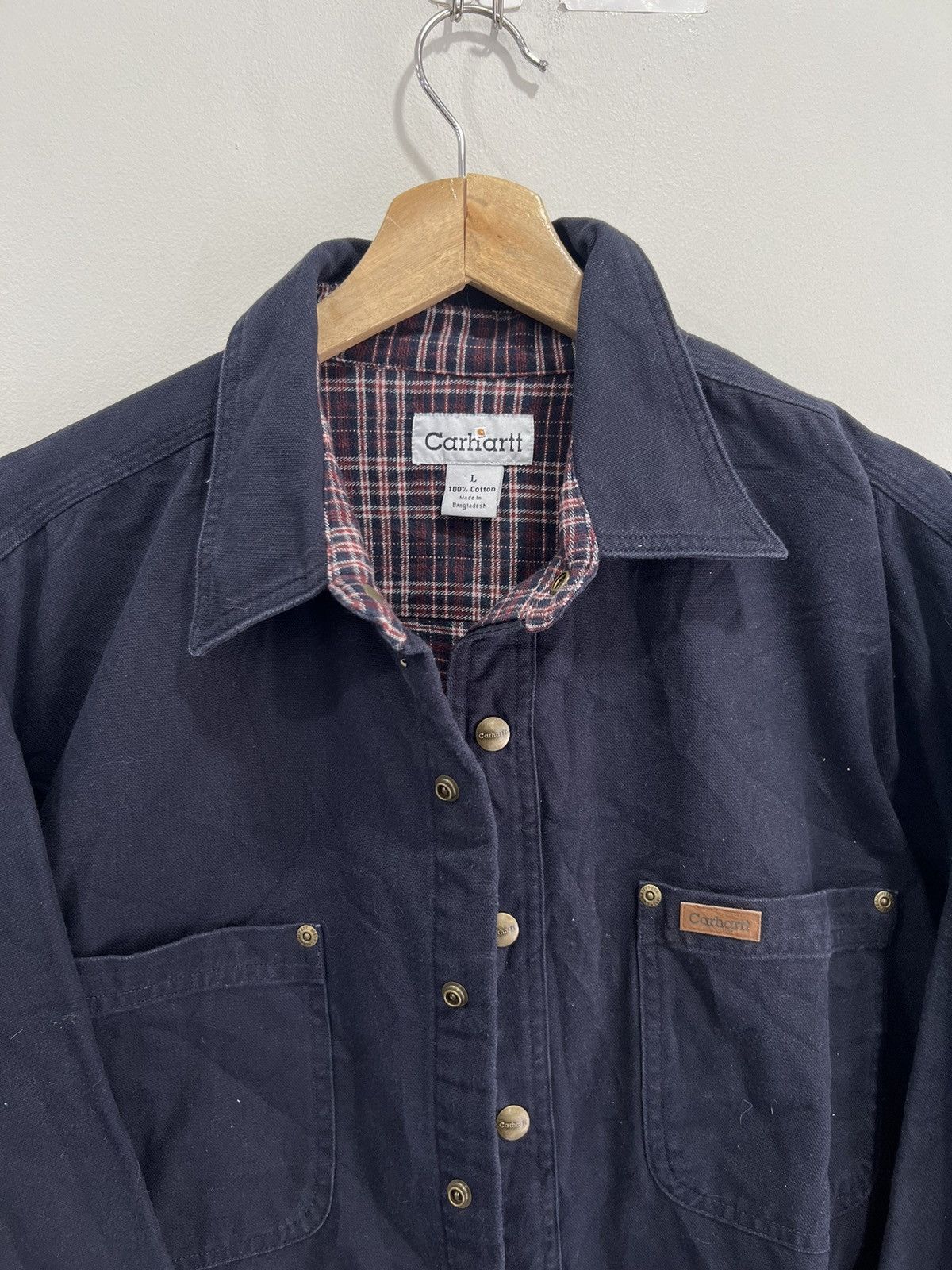 Carhartt Vintage Carhartt Button Up Shirt Plaid lined Size US L / EU 52-54 / 3 - 3 Thumbnail