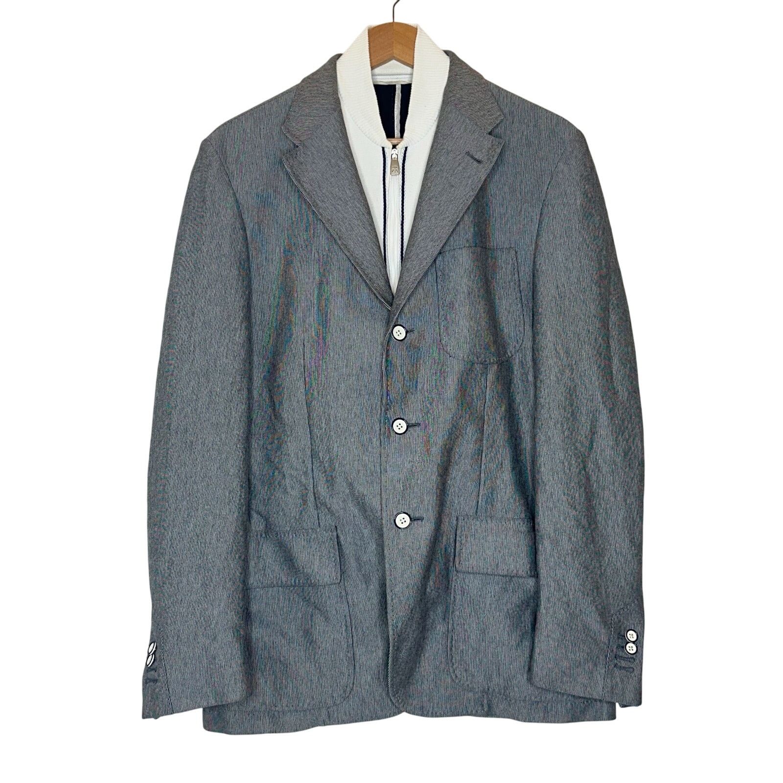 Corneliani Corneliani ID Blazer Jacket Removable Bib US 42R EU 52 Italy Size 42R - 3 Thumbnail