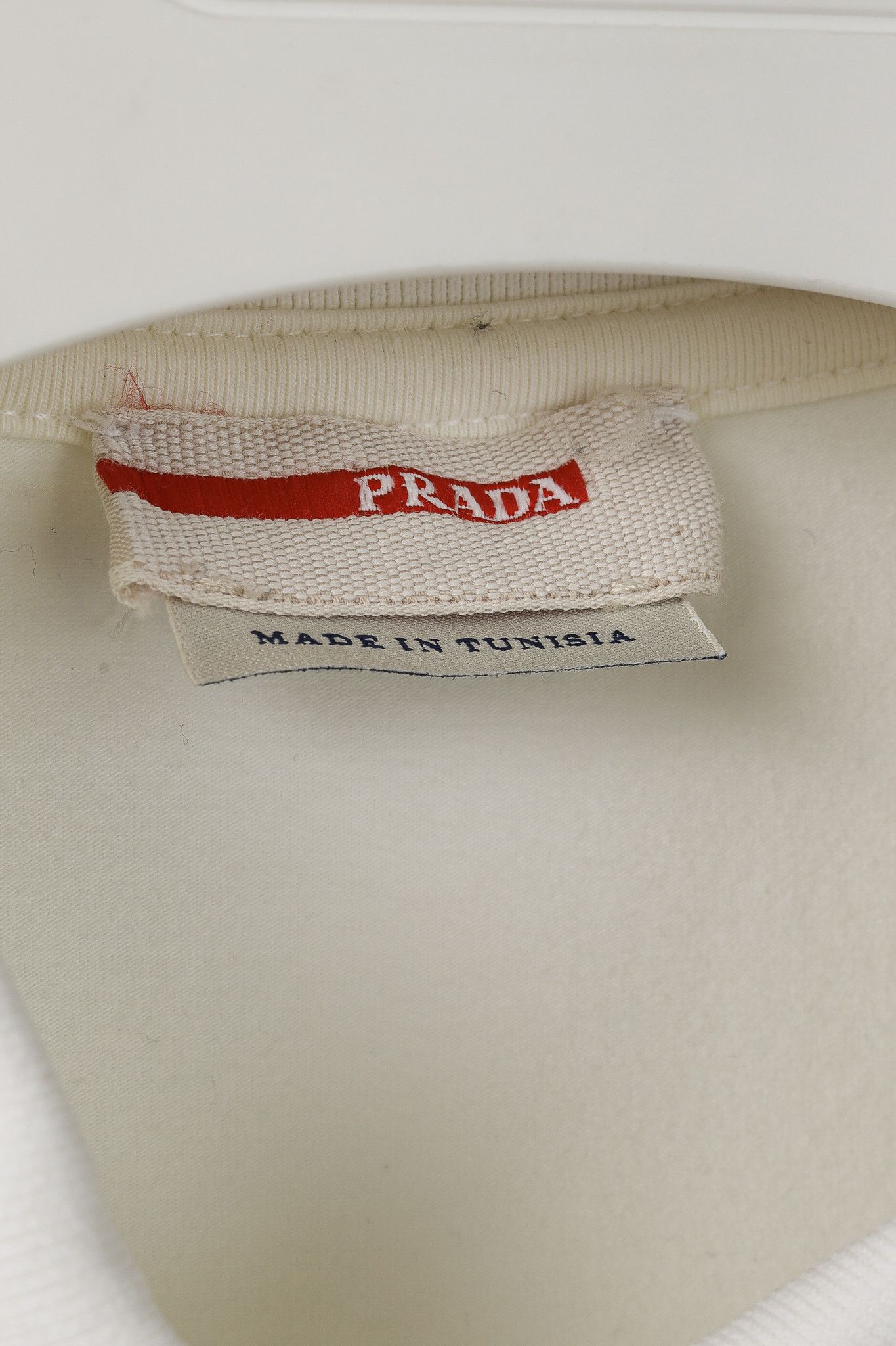 Prada Prada Cream Jersey 1/2-Zip Polo T-Shirt Size US M / EU 48-50 / 2 - 4 Thumbnail