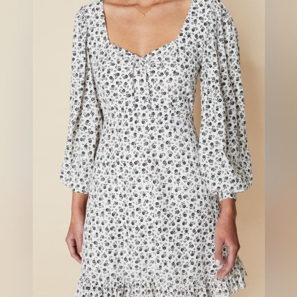 FAITHFULL NWT Calla Mini Dress - La Bleu Floral Print Size S / US 4 / IT 40 - 8 Thumbnail
