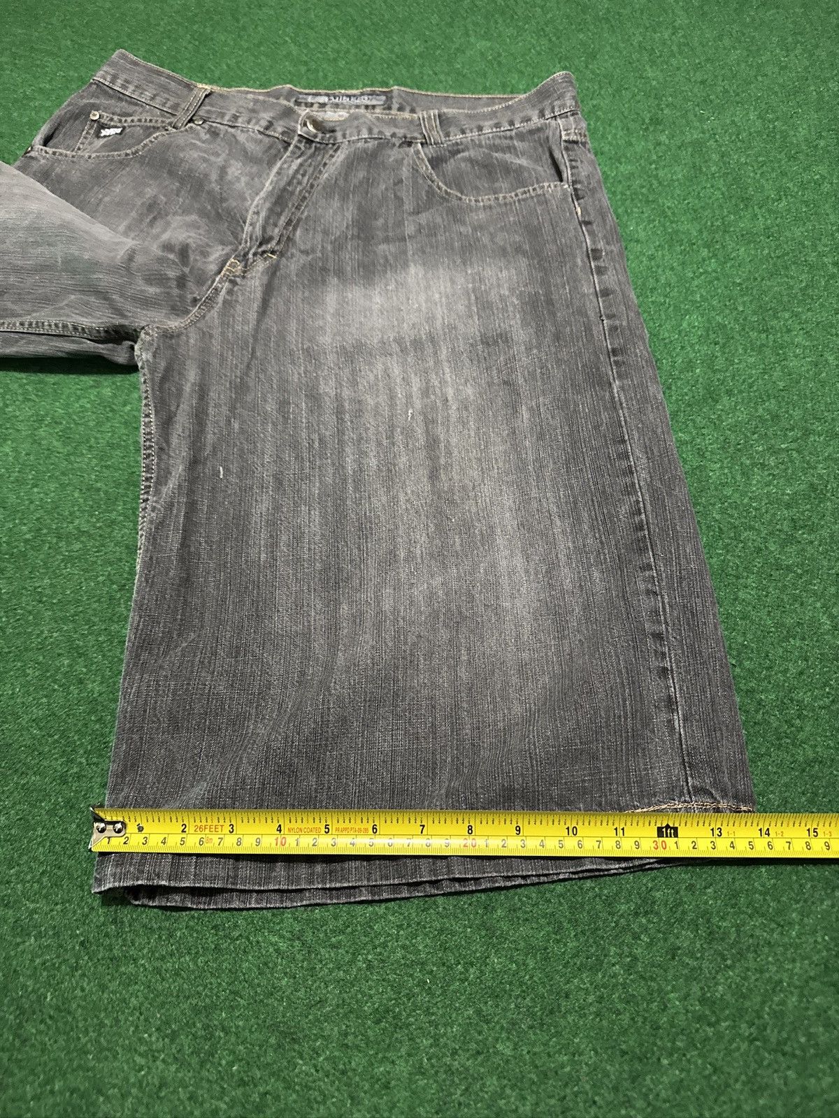 Mecca Mecca Baggy Black Jorts 40 Denim 16” Hip Hop Grunge Shorts Size US 40 / EU 56 - 7 Thumbnail