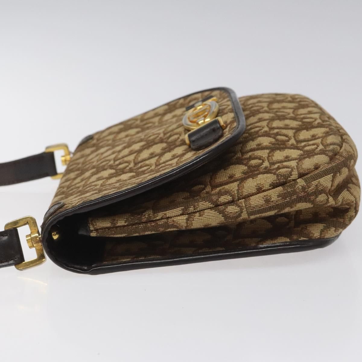 Dior DIOR Trotter Canvas Shoulder Bag Brown Gold Size ONE SIZE - 5 Thumbnail
