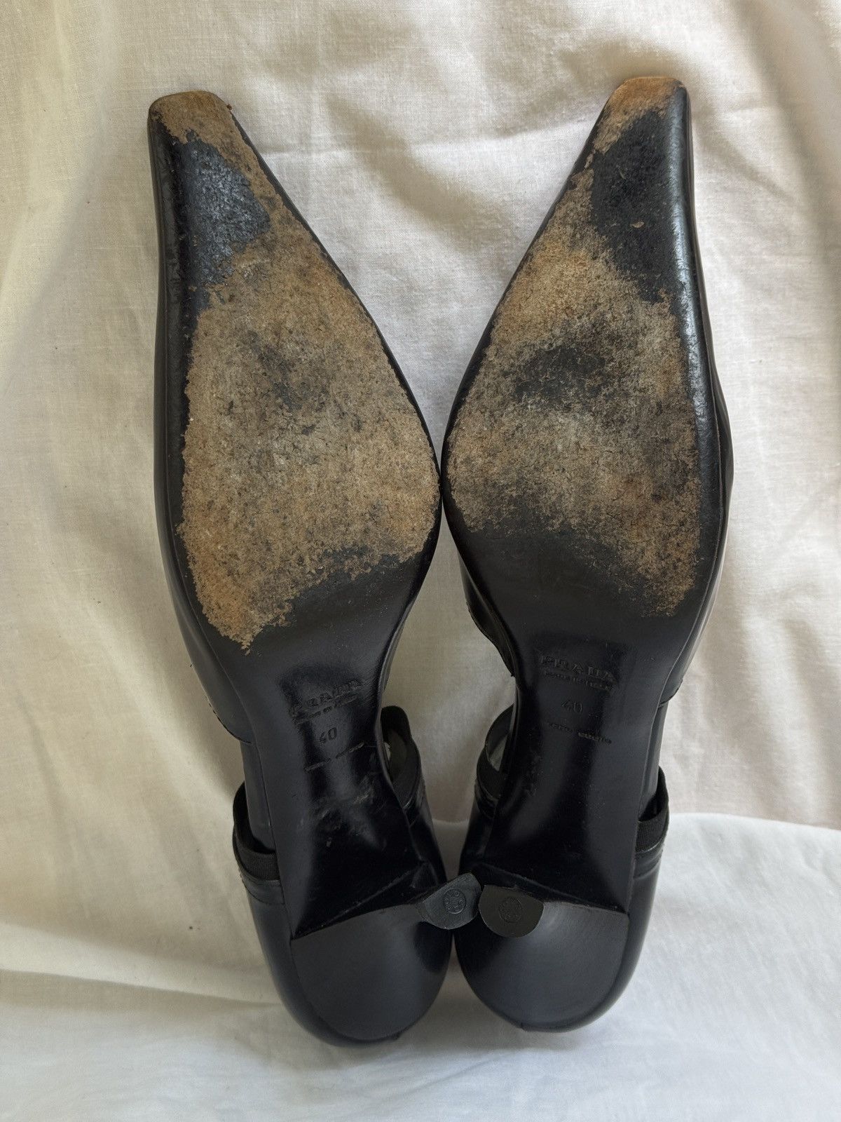 Prada Prada Black Patent Leather Heels Pumps Pointed Toe Size US 9 / IT 39 - 7 Thumbnail