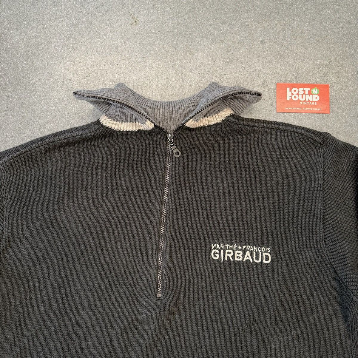 Marithe + Francois Girbaud Marithe Francois Girbaud Quarter Zip Pullover Size US L / EU 52-54 / 3 - 2 Thumbnail