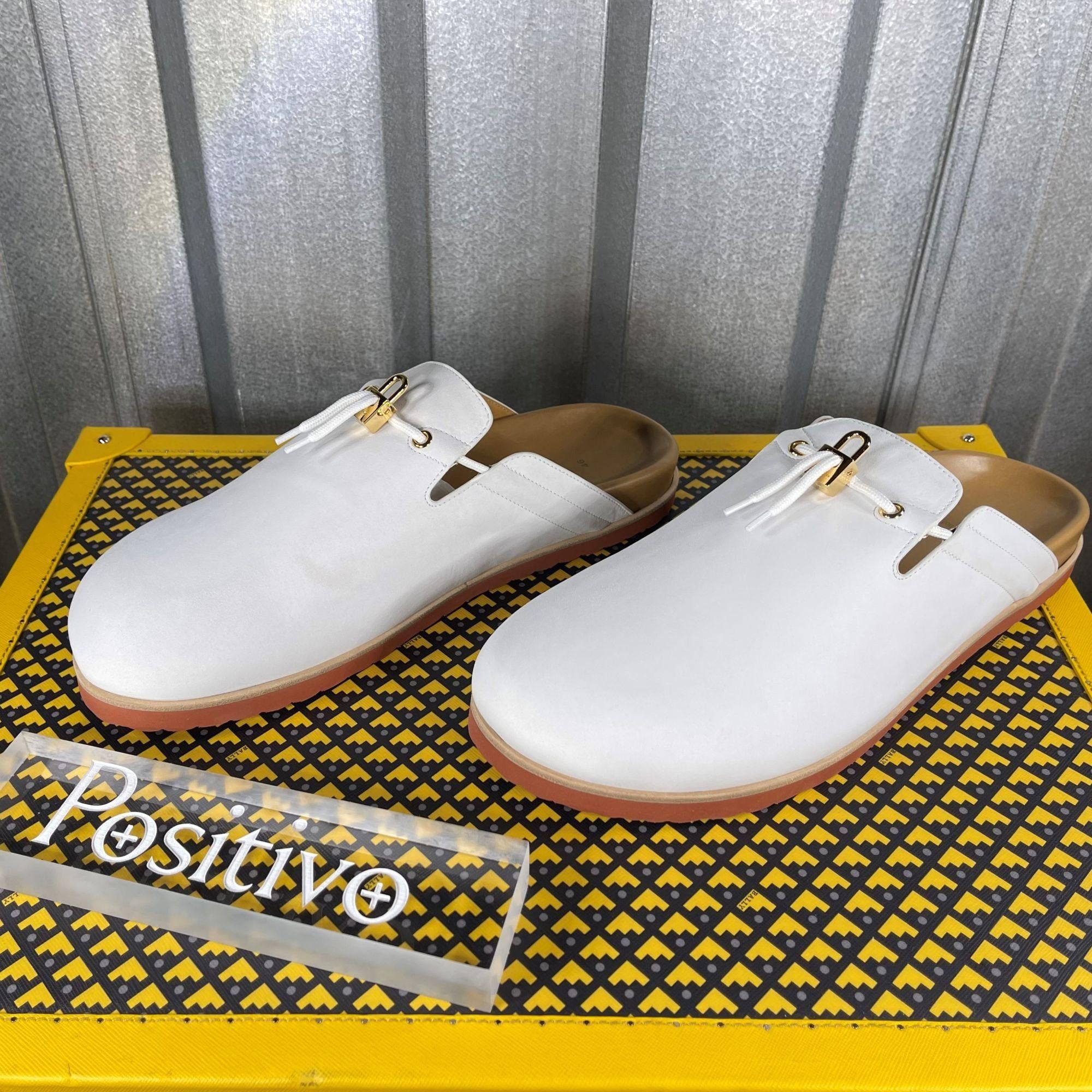 Buscemi Buscemi Pietro White Nubuk Leather Slippers US 8 EU 41 Size US 8 / EU 41 - 2 Thumbnail