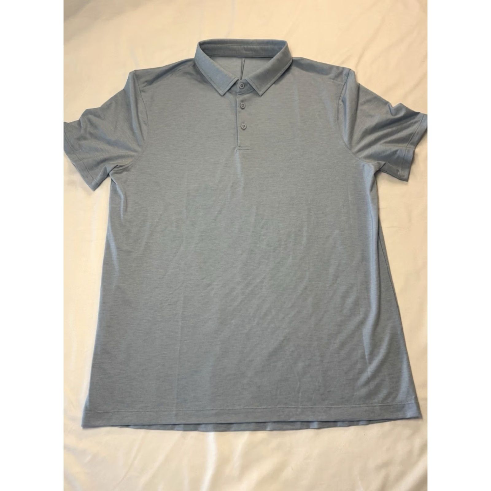 Lululemon Lululemon Evolution Polo Shirt Sleeve Golf Polo Light Blue Size Large Mens Short Sleeve? Size US L / EU 52-54 / 3 - 2 Thumbnail