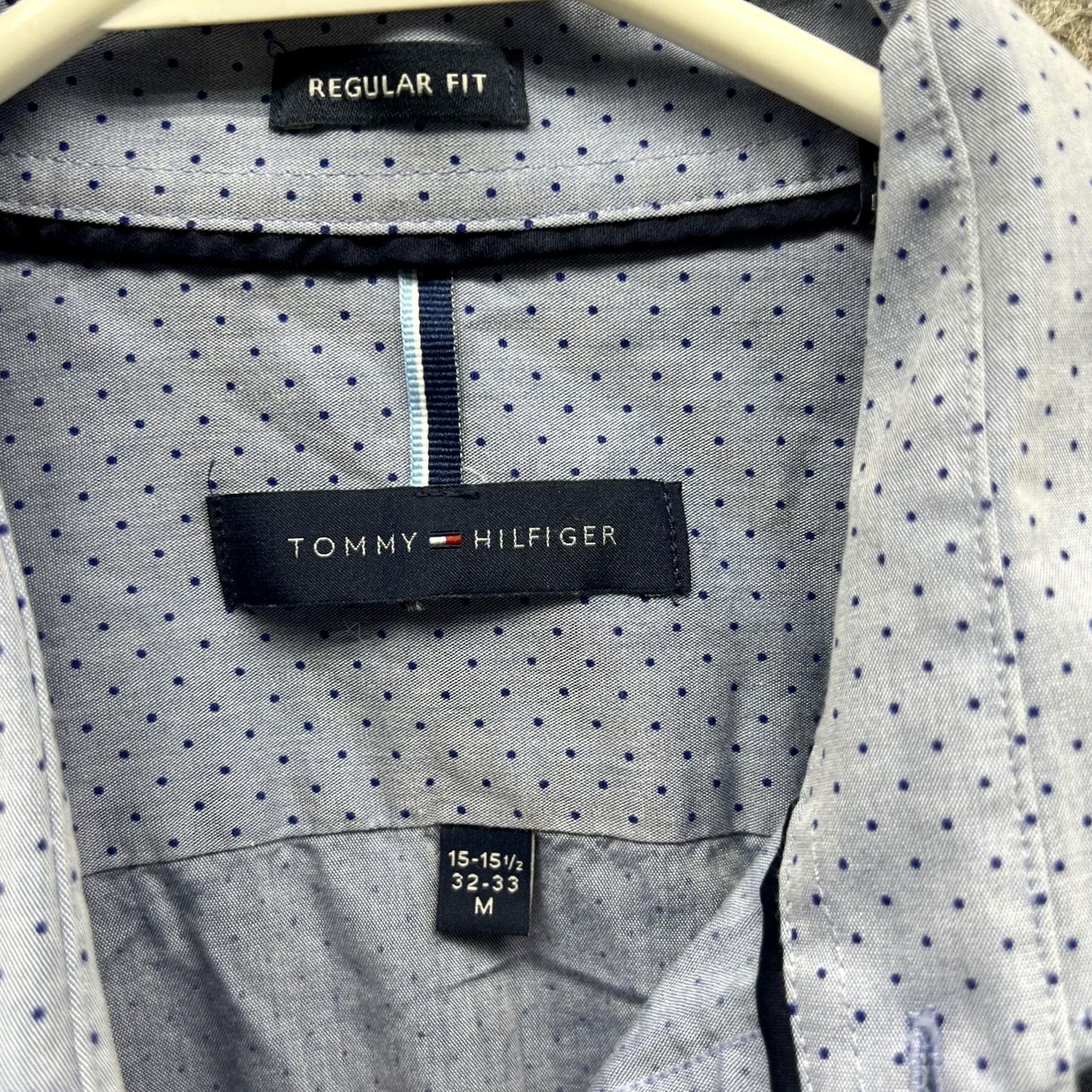 Tommy Hilfiger VINTAGE? No. Tommy Hilfiger Shirt Men Medium Adult Blue Casual Button-Down Polka Dot 42 in Chest Regular Size US M / EU 48-50 / 2 - 6 Thumbnail