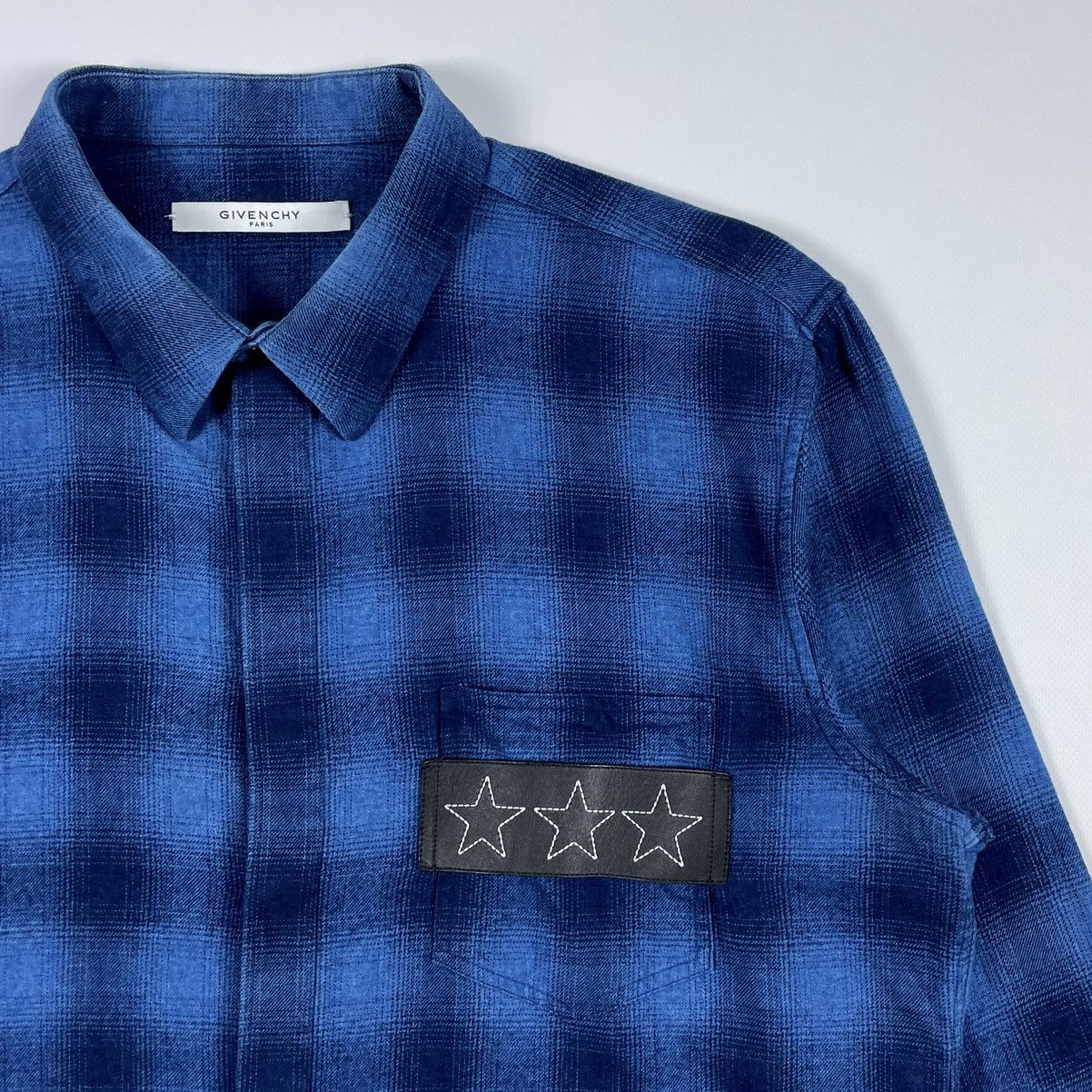 Givenchy Givenchy Stars Flannel Plaid Shirt Size US L / EU 52-54 / 3 - 5 Thumbnail