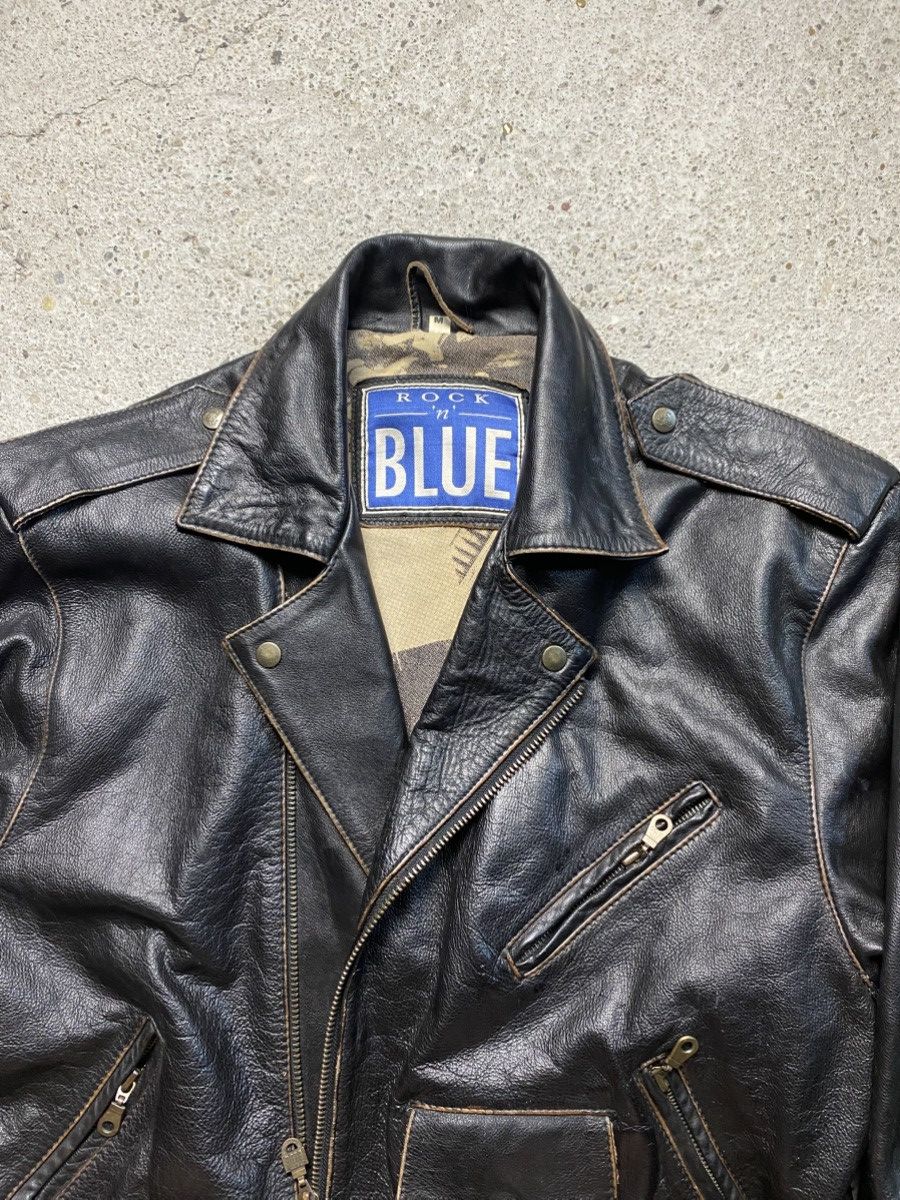 Other Leather jacket bomber avant garde archive rock n blue black Size US M / EU 48-50 / 2 - 12 Thumbnail