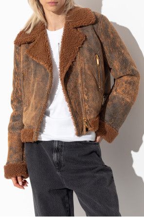 Alexander McQueen o1srvl11e0326 Shearling Aviator Jacket in Brown Size L / US 10 / IT 46 - 3 Thumbnail