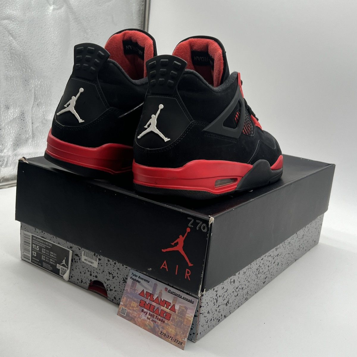 Jordan Brand Air Jordan 4 red Thunder Size US 11.5 / EU 44-45 - 5 Thumbnail
