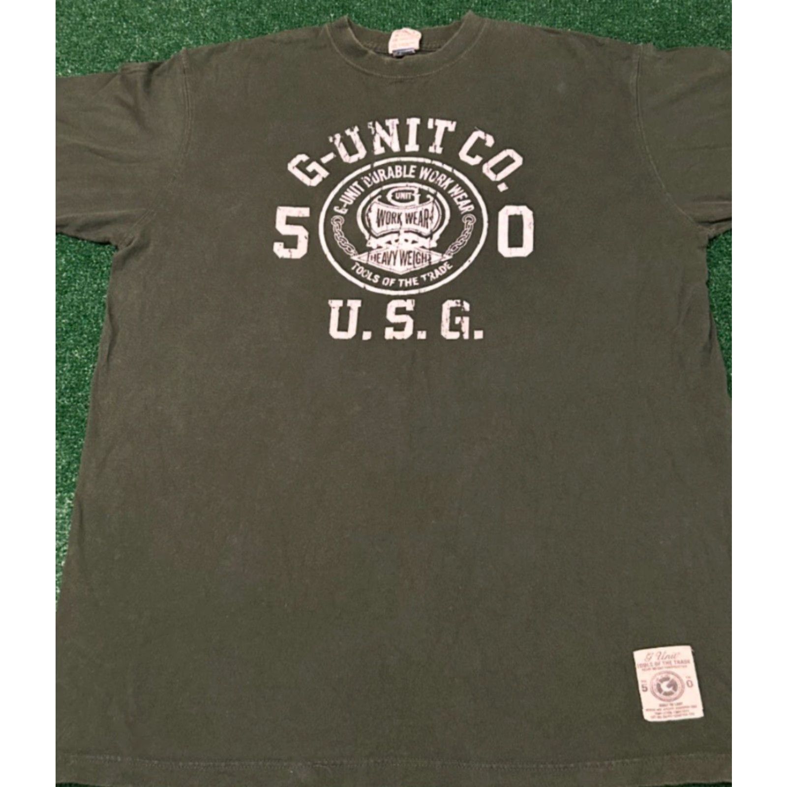 Vintage VINTAGE G Unit 50 Cent Work Wear VTG Shirt Mens XL Green Hip Hop Y2K 2000s 1990s Shirt Mens XL Green Hip Hop Y2K 2000s 1990s Size US XL / EU 56 / 4 - 4 Thumbnail