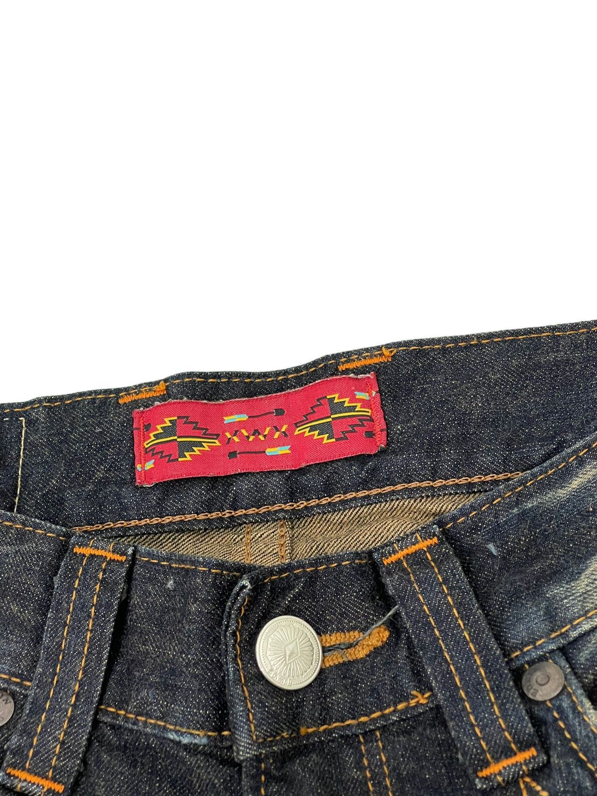Japanese Brand Flare Jeans Edwin Japan Distress Boot Cut 7🟦3 Size US 31 - 9 Thumbnail