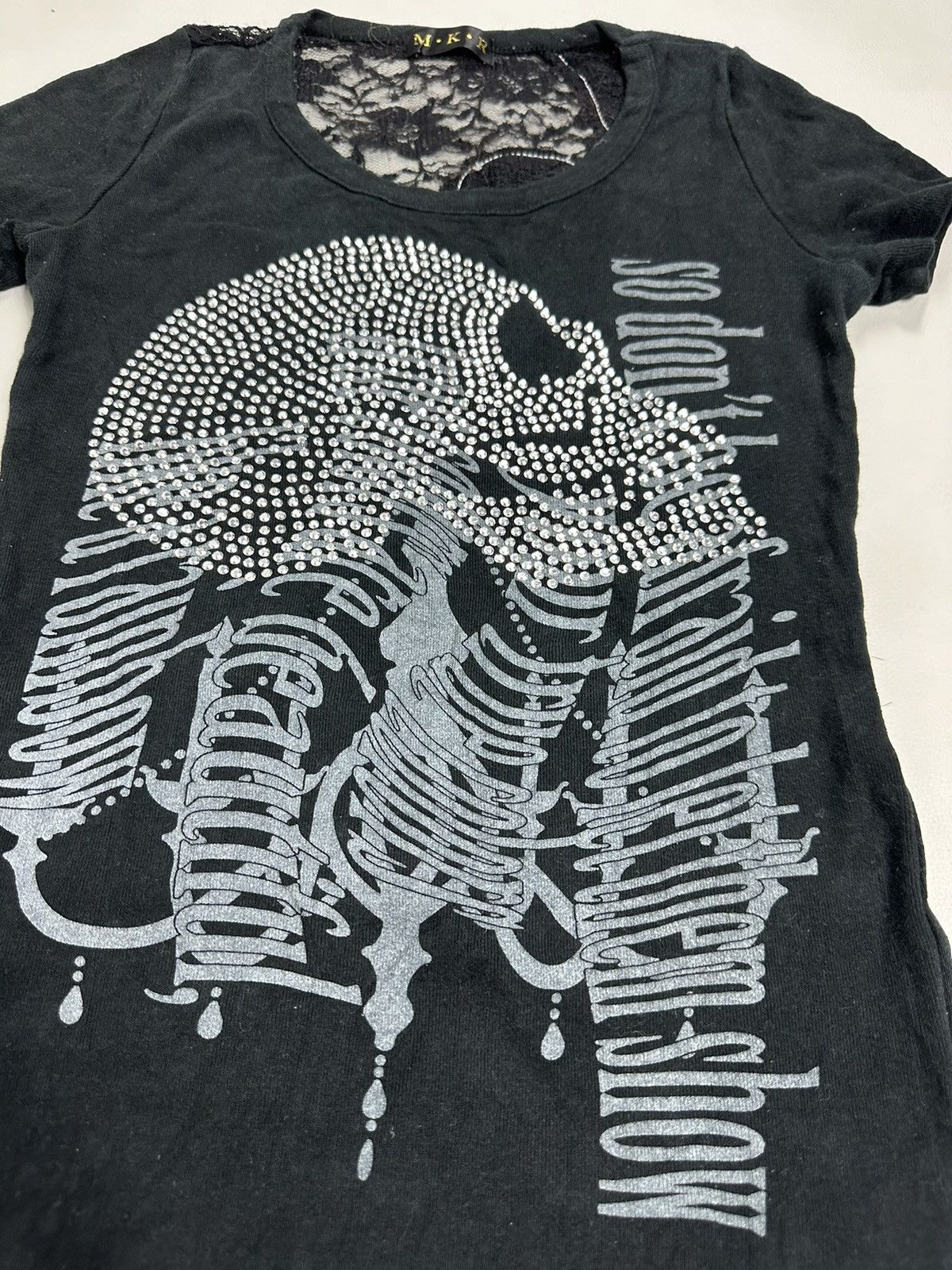 Japanese Brand MKR Japanese Sparkling Skull Punk Bondage Tshirt Size M / US 6-8 / IT 42-44 - 8 Thumbnail