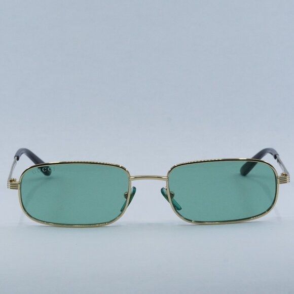Gucci 🕶️ New Gucci GG1457S 005 Sunglasses - Gold Frame, Green Size ONE SIZE - 2 Thumbnail