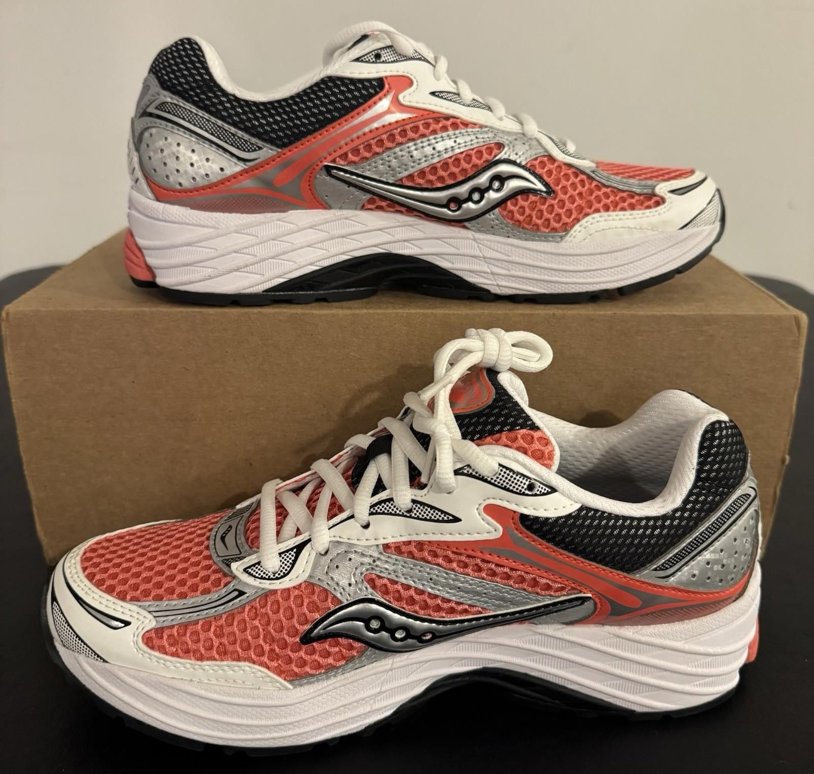 Saucony Saucony ProGrid Omni 9 Coral Silver White S70739-26 Men’s Size US 7.5 / EU 40-41 - 3 Thumbnail
