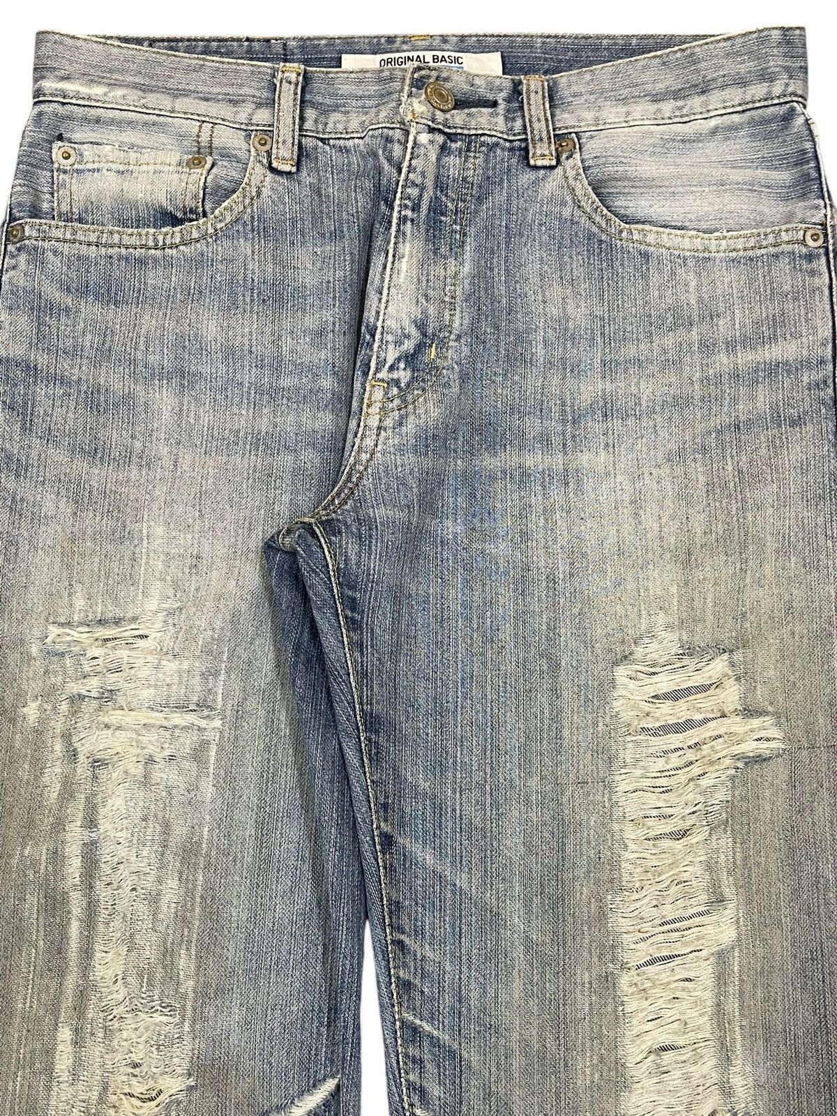 Uniqlo Vintage Japanese Uniqlo Faded Wash Distressed Style Jeans Size US 30 / EU 46 - 4 Thumbnail