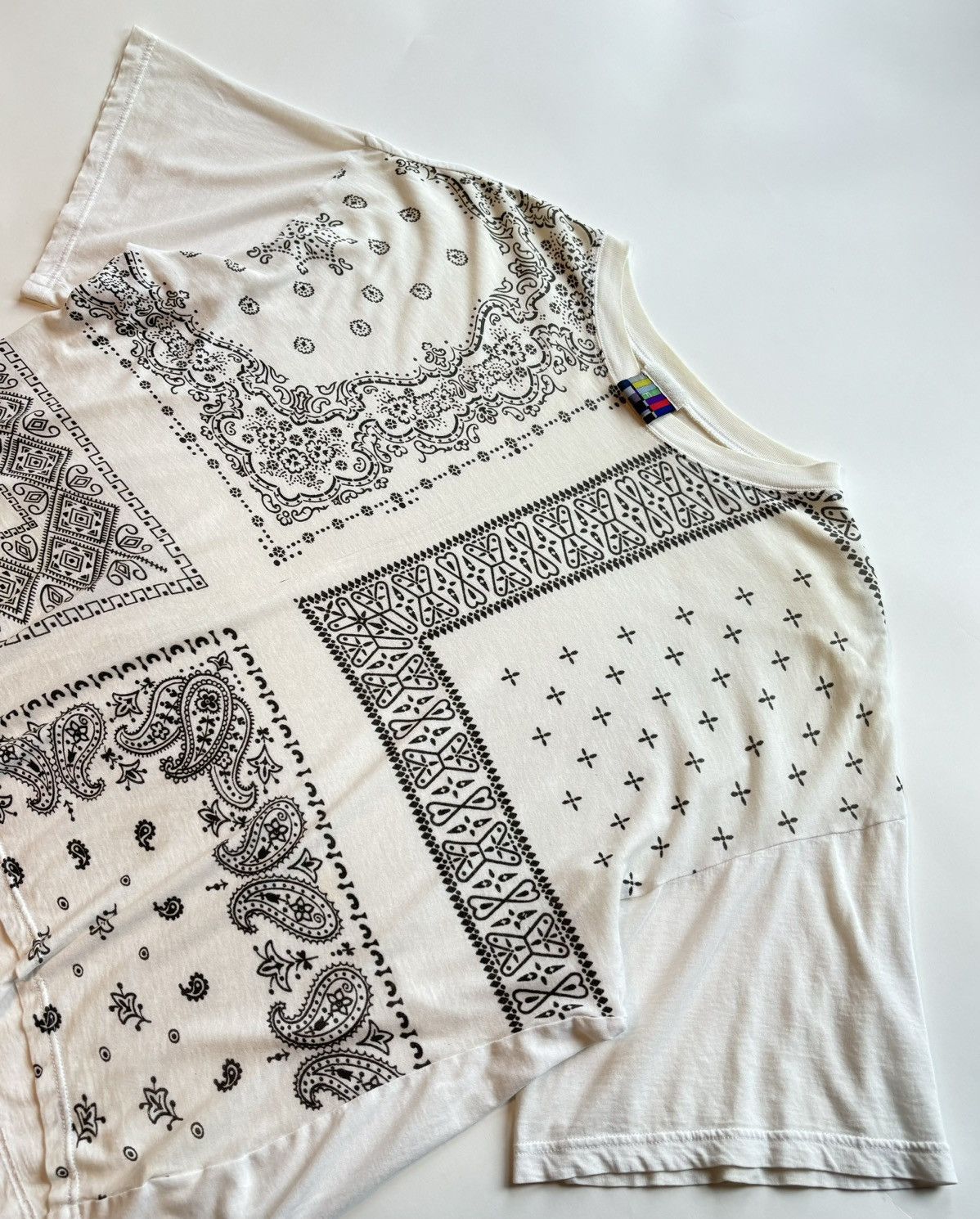 VTG ss09 Facetasm White Paisley Oversized Tee
