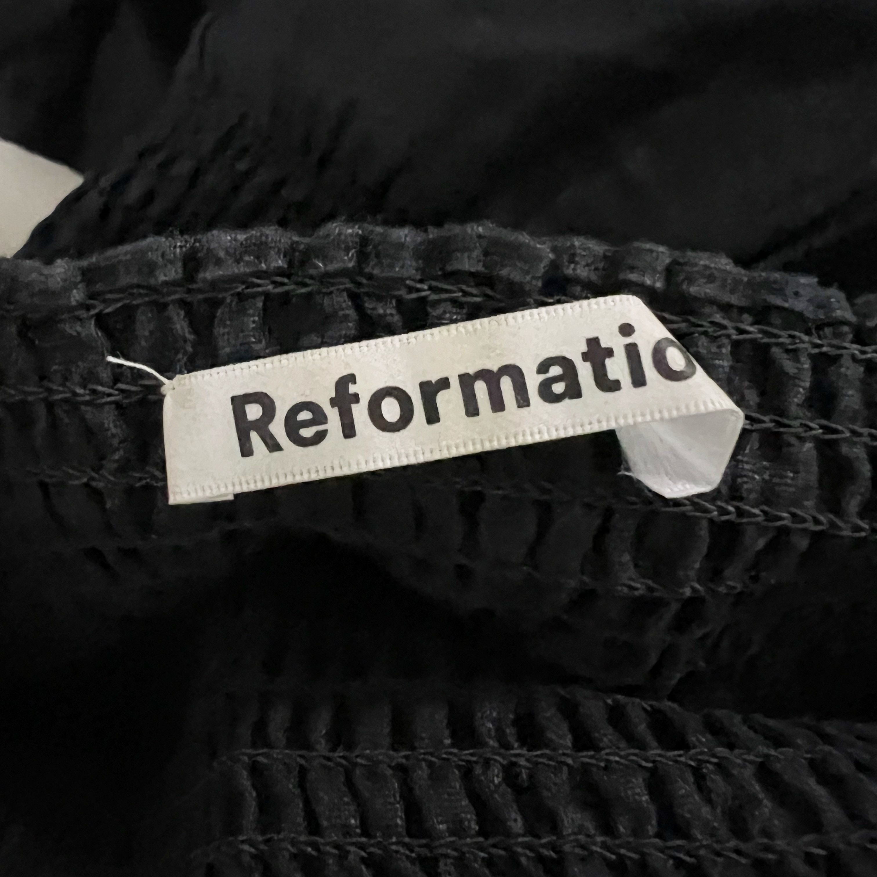Reformation Hyland Linen Smocked Stretch