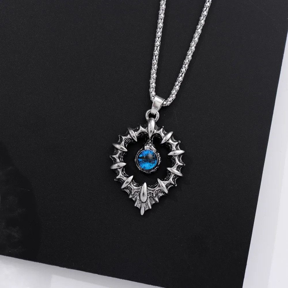Jewelry Devil Blue Eye Necklace Nordic Zinc Alloy Pendant Size ONE SIZE - 3 Thumbnail