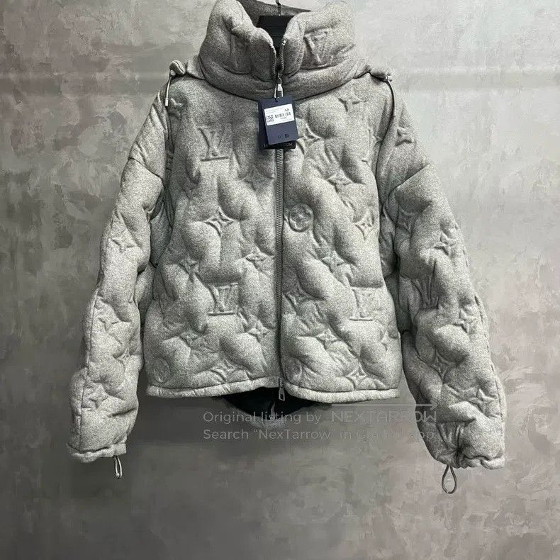Louis Vuitton Grey Solid Embossed Full Graphic Printed Sta